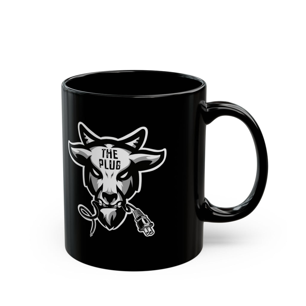 The Plug Goat Mug — Black 11oz/15oz Coffee Cup