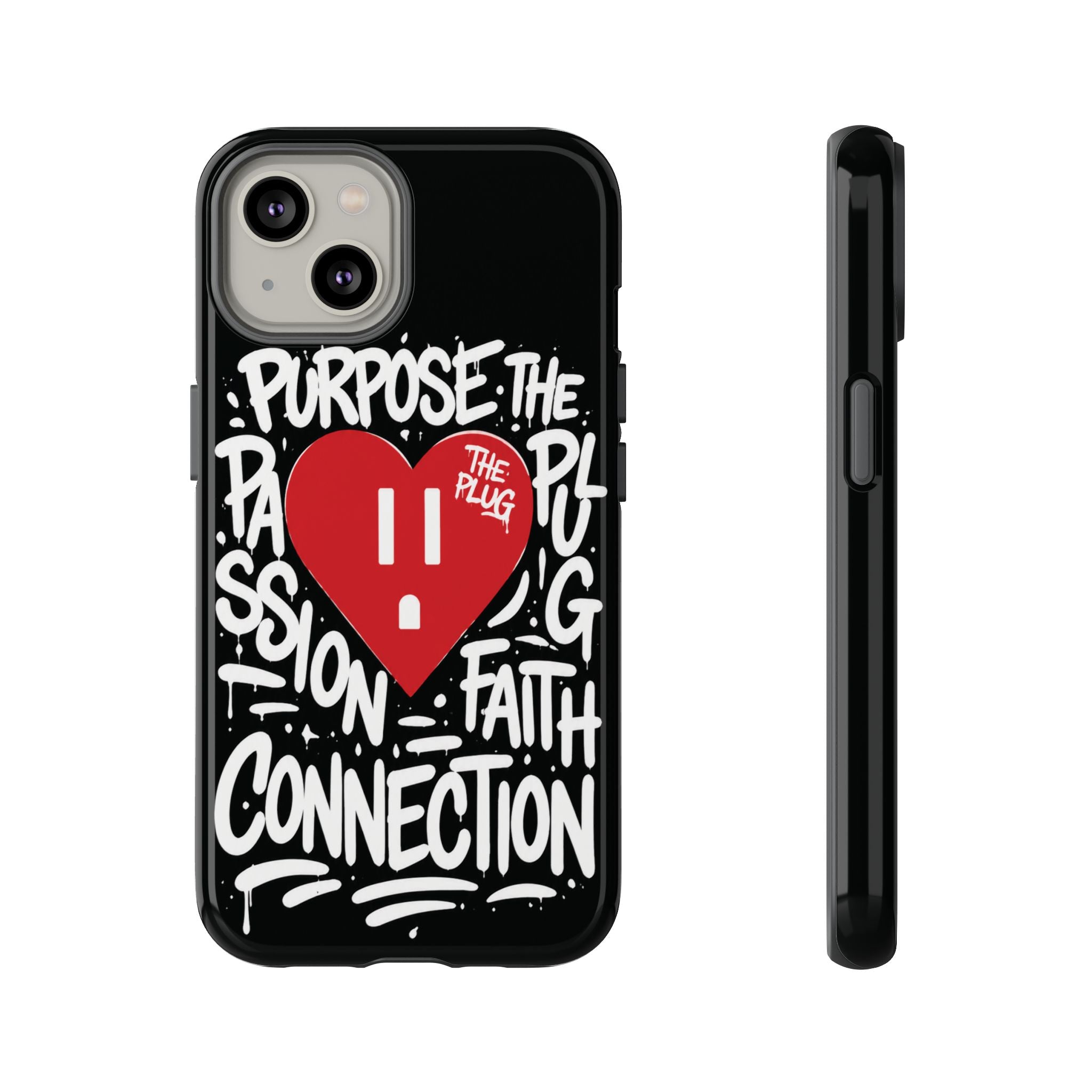 Tough Cases — 'The Plug' Heart Graphic Phone Case (Passion • Faith • Connection)