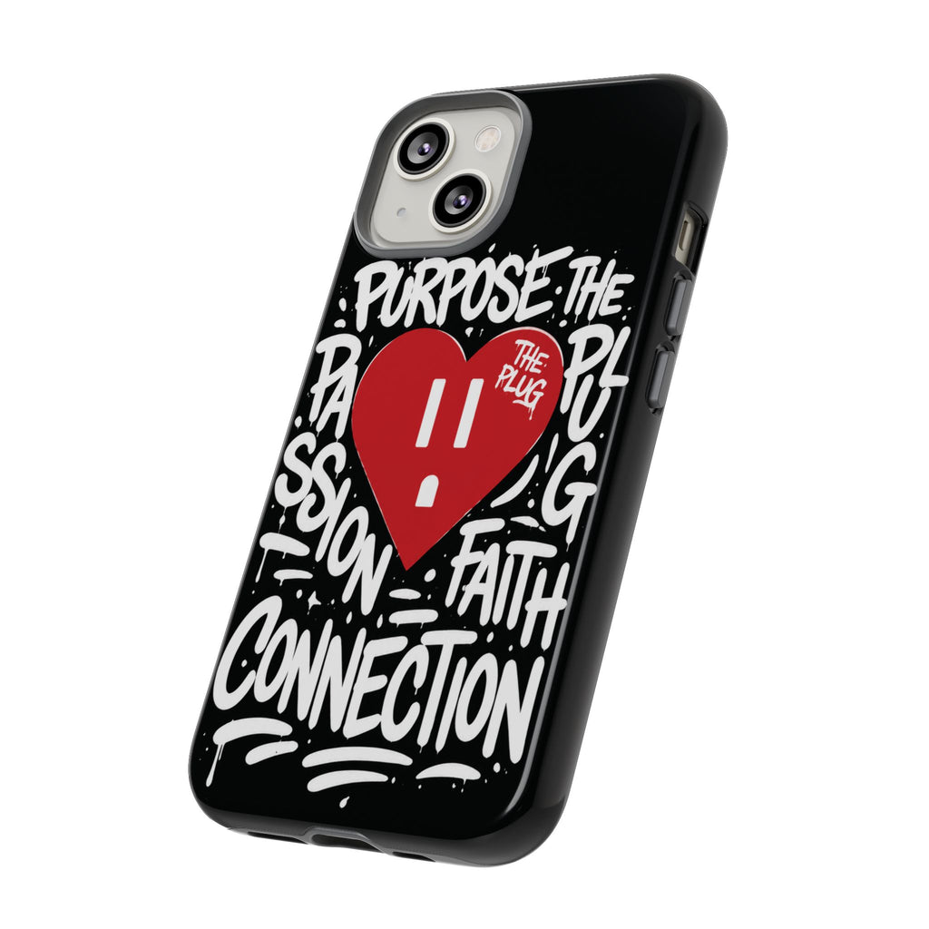 Tough Cases — 'The Plug' Heart Graphic Phone Case (Passion • Faith • Connection)