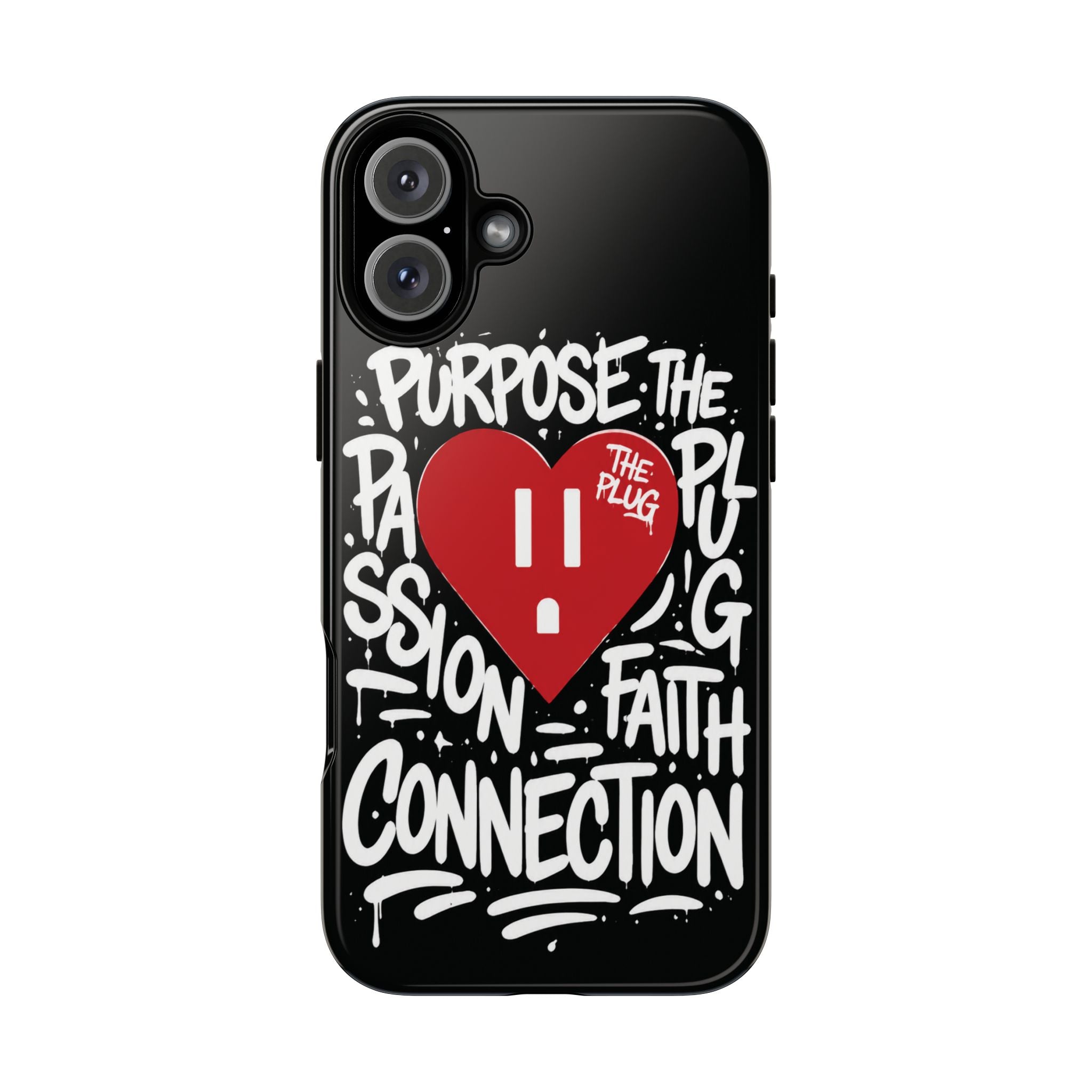 Tough Cases — 'The Plug' Heart Graphic Phone Case (Passion • Faith • Connection)