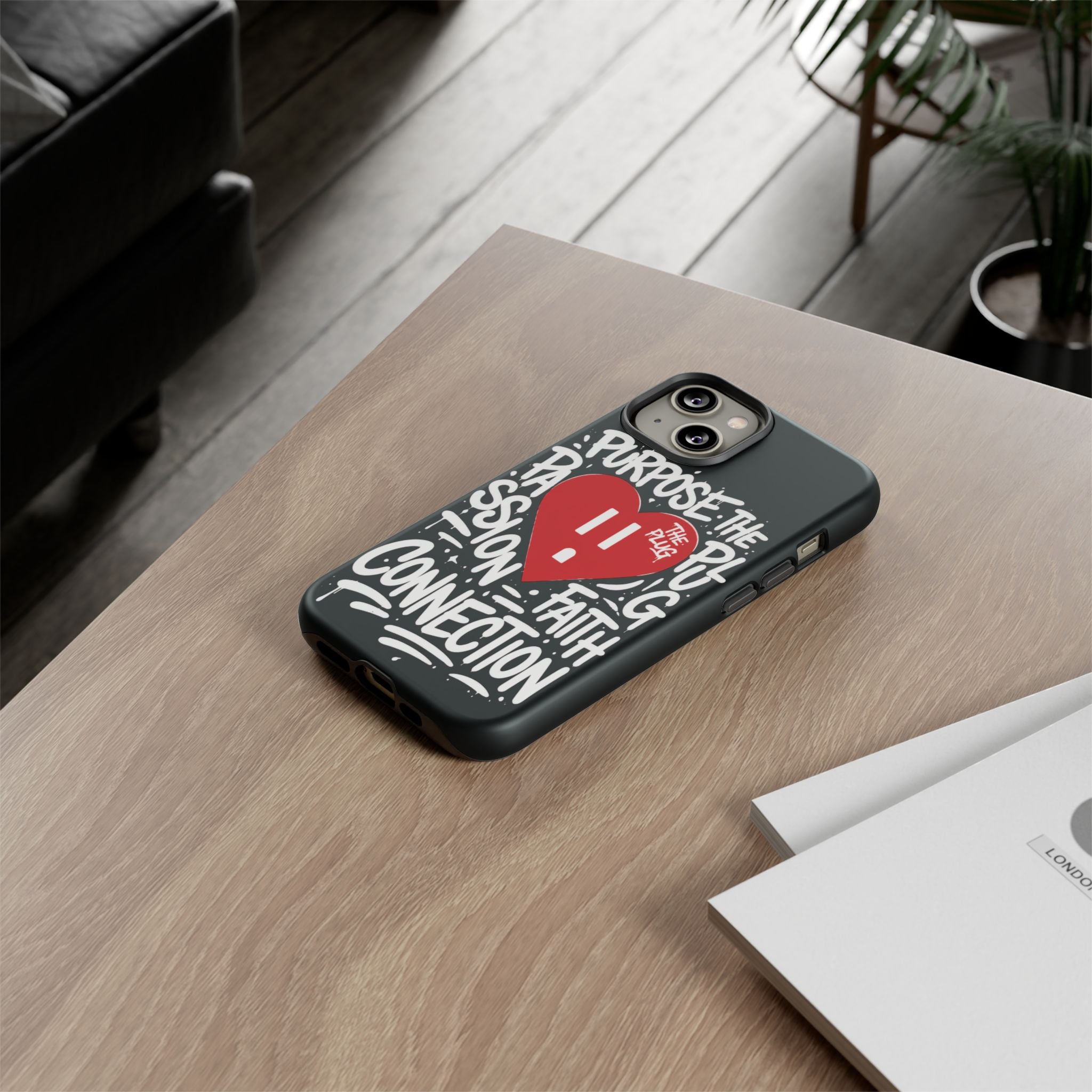 Tough Cases — 'The Plug' Heart Graphic Phone Case (Passion • Faith • Connection)