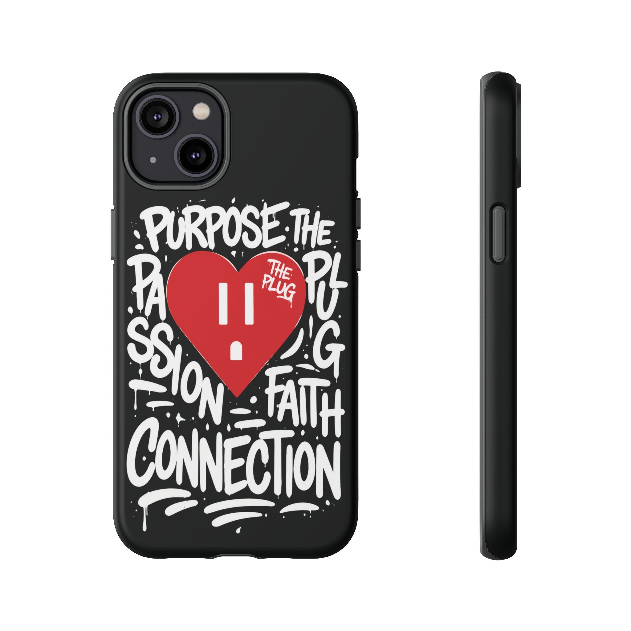 Tough Cases — 'The Plug' Heart Graphic Phone Case (Passion • Faith • Connection)