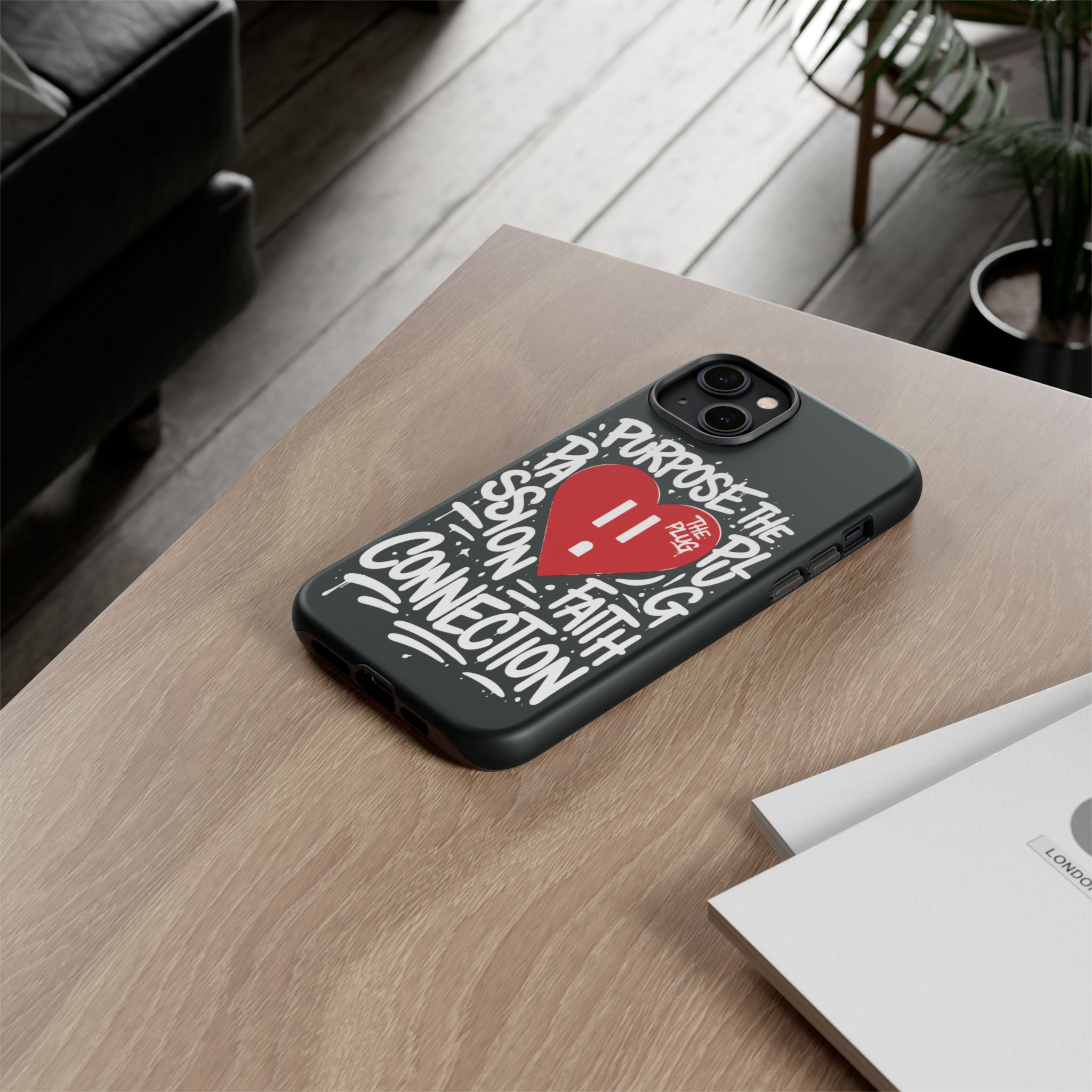 Tough Cases — 'The Plug' Heart Graphic Phone Case (Passion • Faith • Connection)