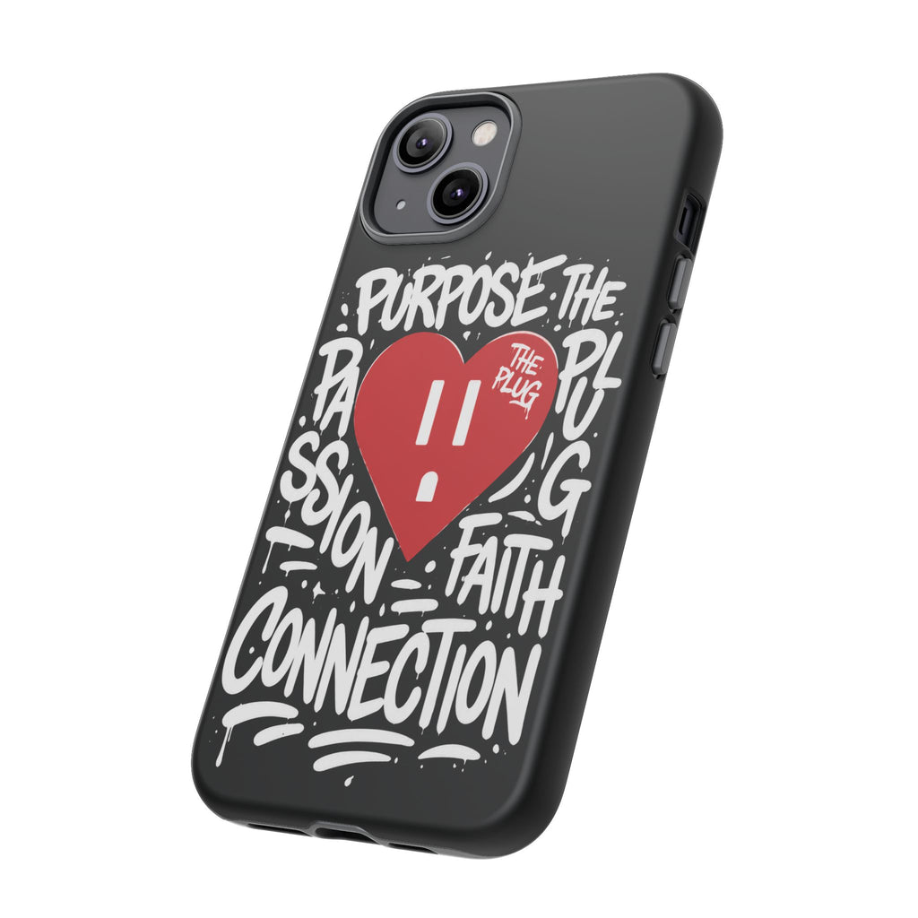 Tough Cases — 'The Plug' Heart Graphic Phone Case (Passion • Faith • Connection)