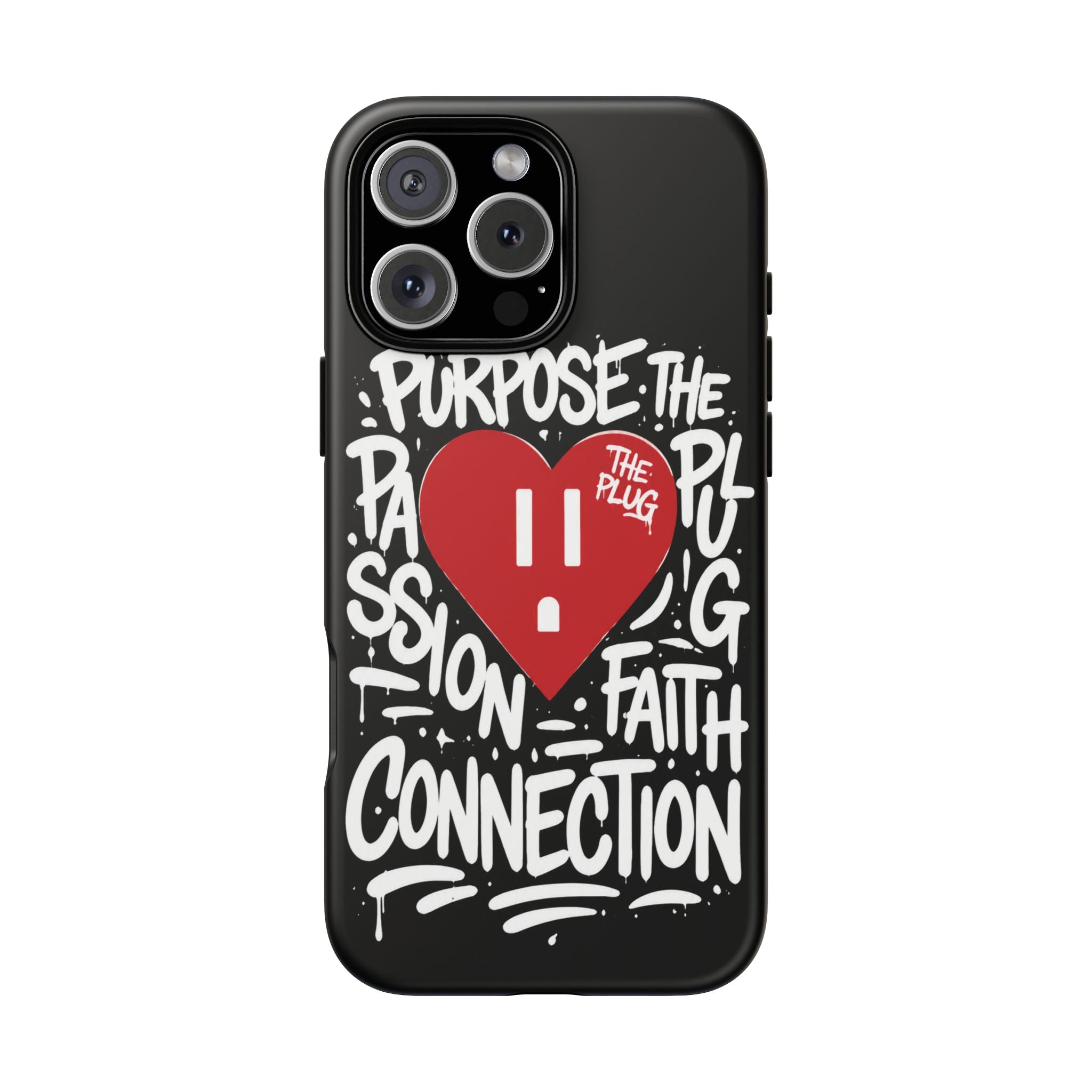 Tough Cases — 'The Plug' Heart Graphic Phone Case (Passion • Faith • Connection)