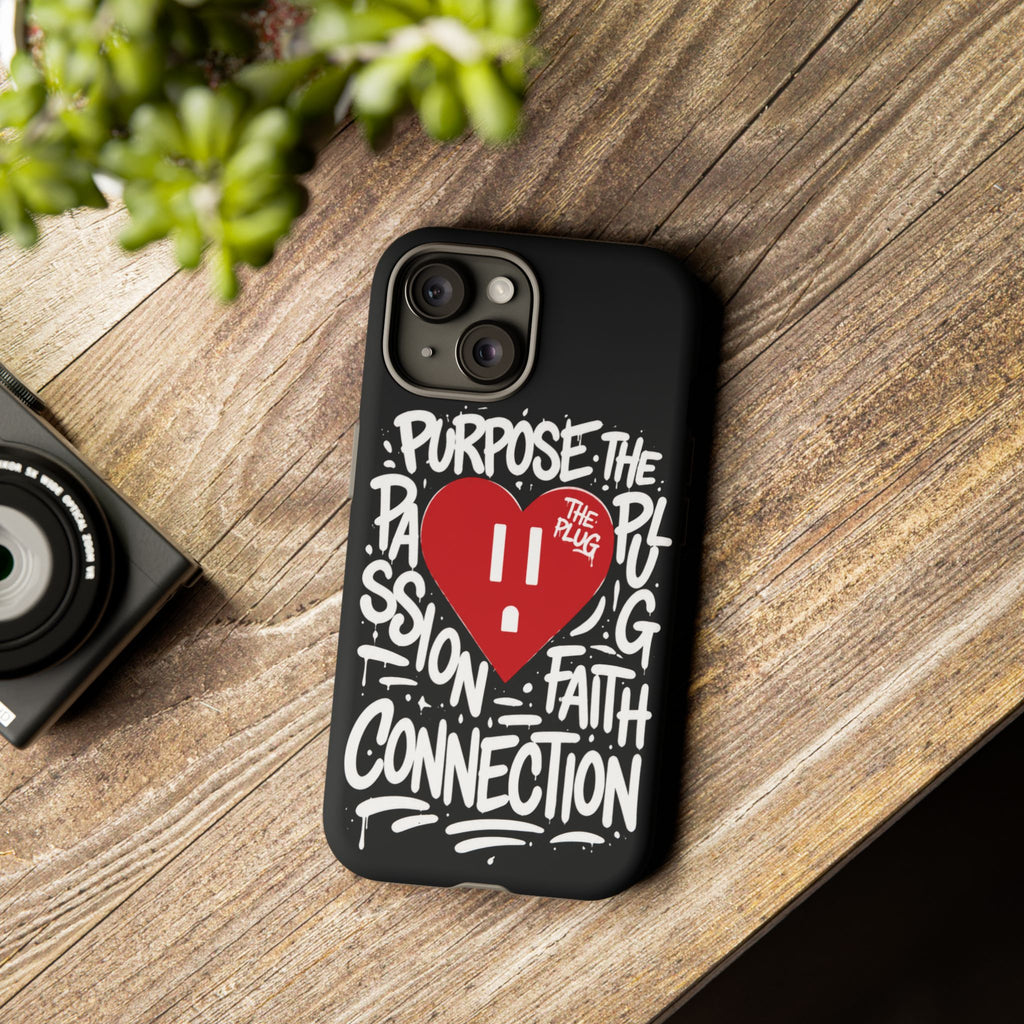 Tough Cases — 'The Plug' Heart Graphic Phone Case (Passion • Faith • Connection)