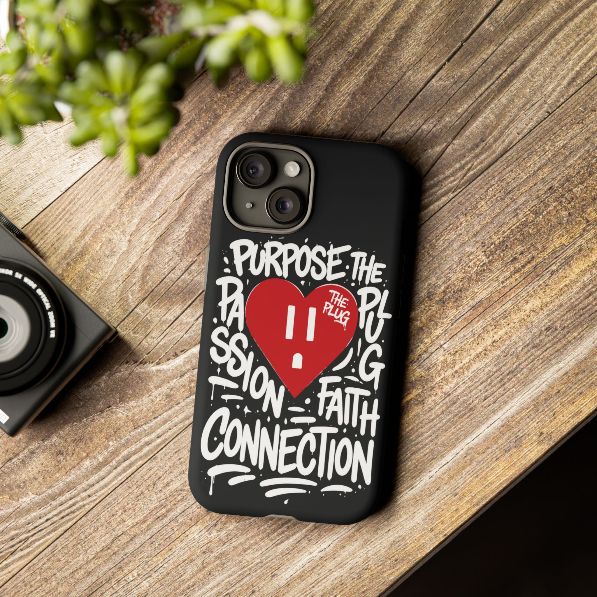 Tough Cases — 'The Plug' Heart Graphic Phone Case (Passion • Faith • Connection)