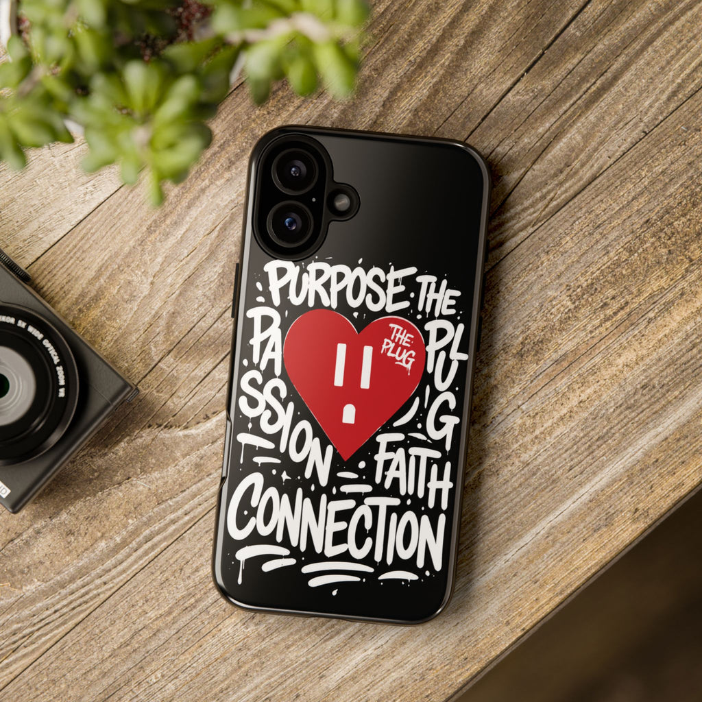 Tough Cases — 'The Plug' Heart Graphic Phone Case (Passion • Faith • Connection)