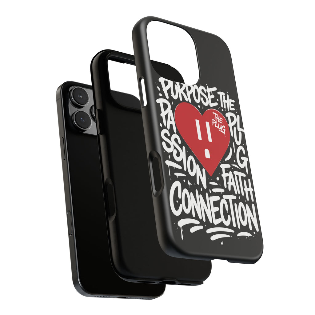 Tough Cases — 'The Plug' Heart Graphic Phone Case (Passion • Faith • Connection)