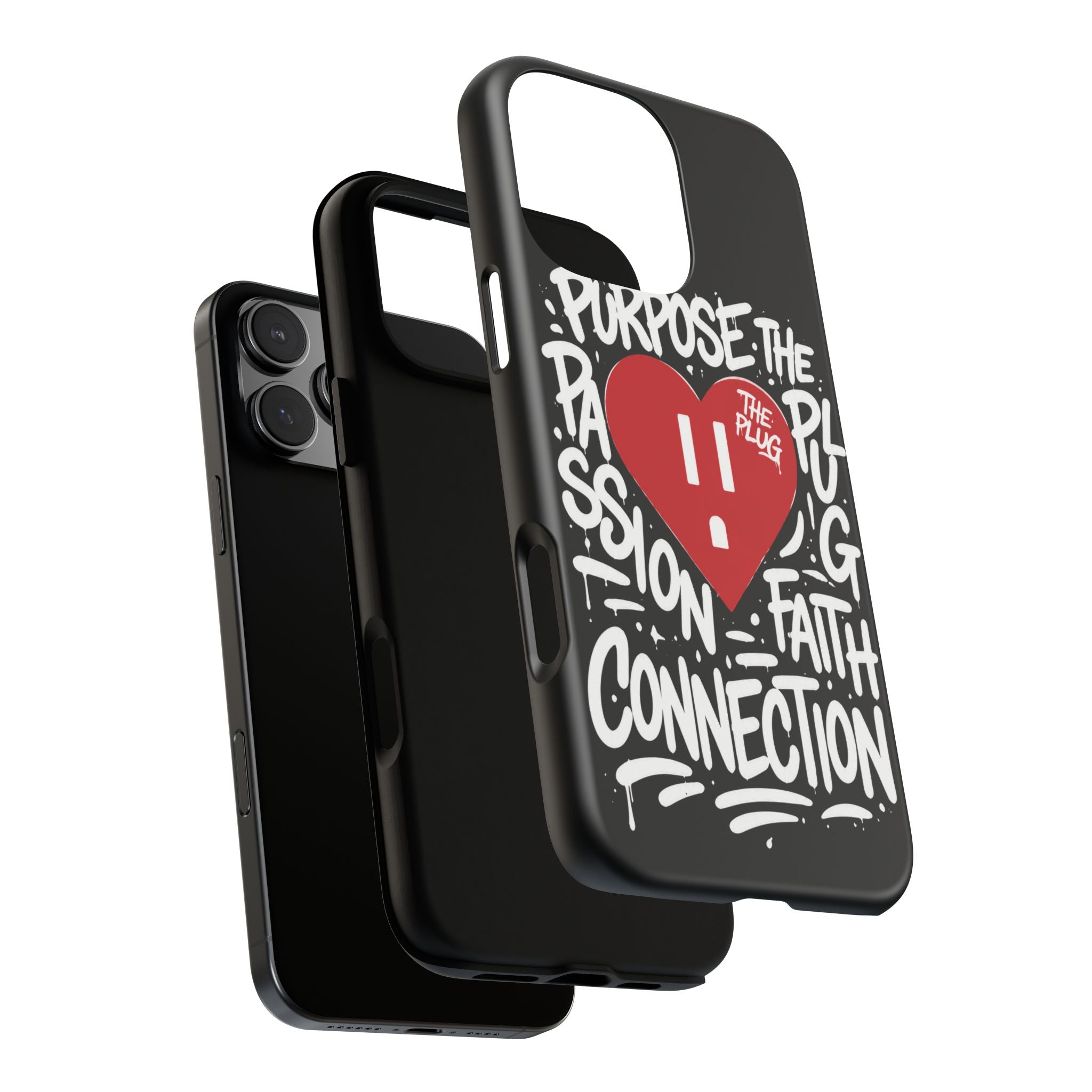 Tough Cases — 'The Plug' Heart Graphic Phone Case (Passion • Faith • Connection)