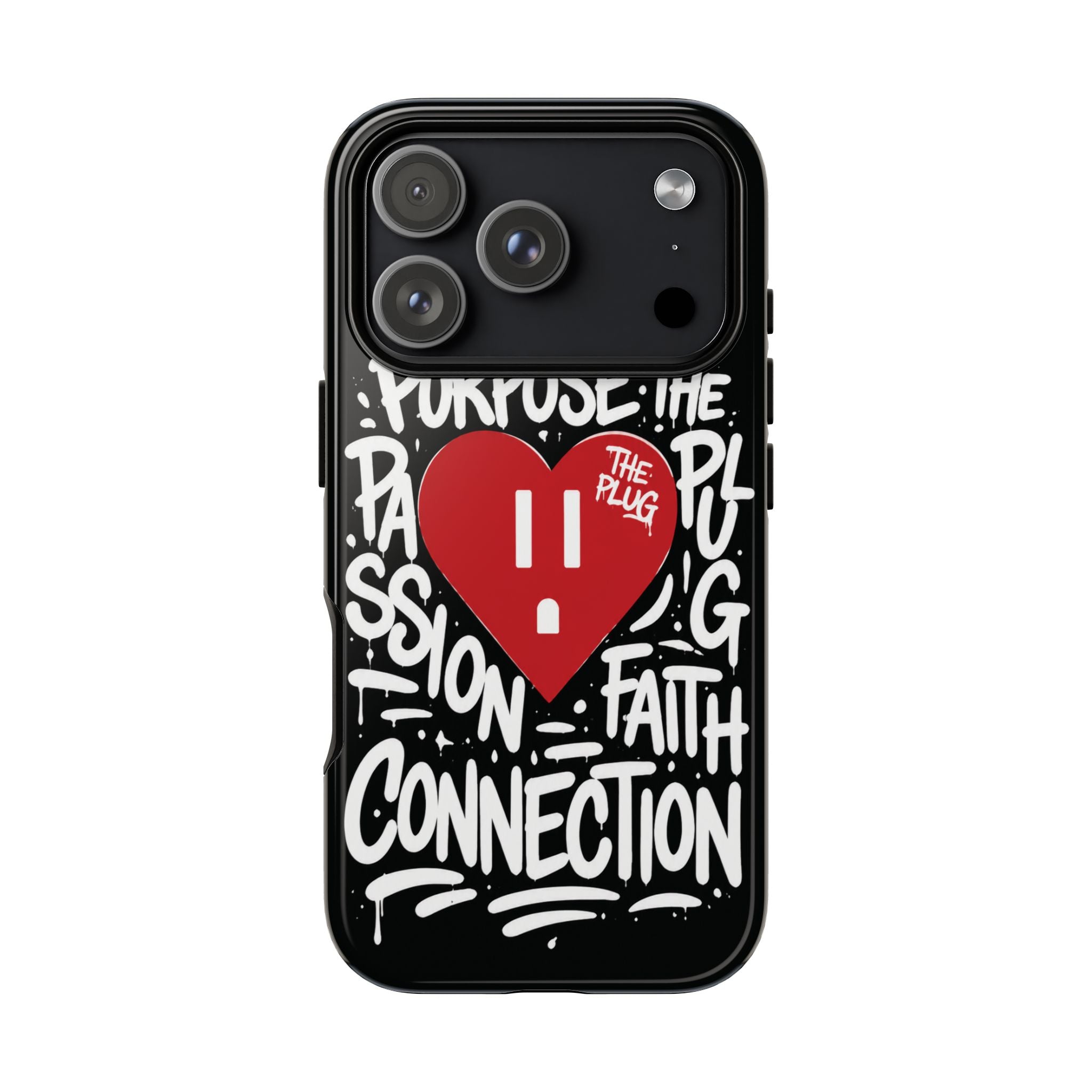 Tough Cases — 'The Plug' Heart Graphic Phone Case (Passion • Faith • Connection)
