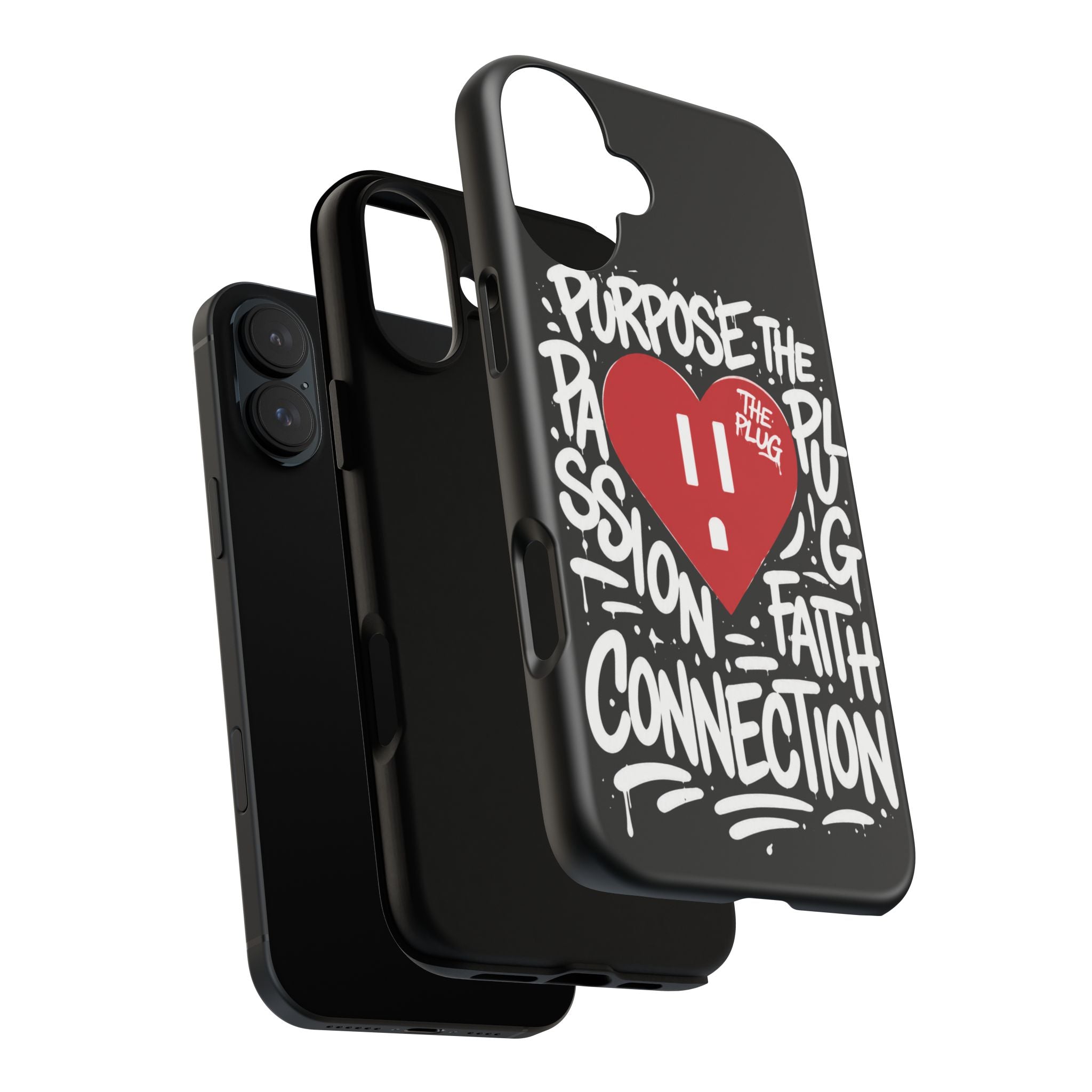 Tough Cases — 'The Plug' Heart Graphic Phone Case (Passion • Faith • Connection)