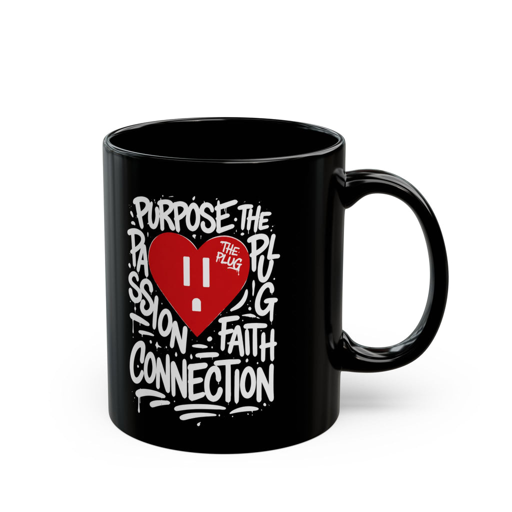 The Heart Outlet Design with Purpose, Passion & Faith Typography (11oz/15oz)