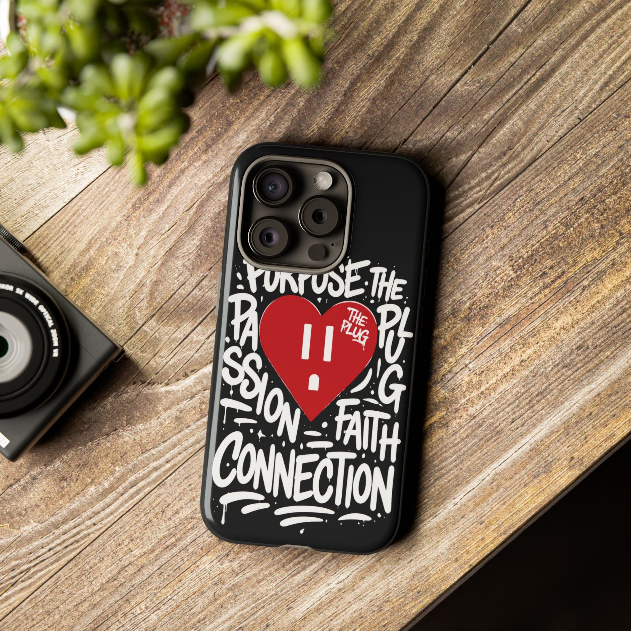 Tough Cases — 'The Plug' Heart Graphic Phone Case (Passion • Faith • Connection)