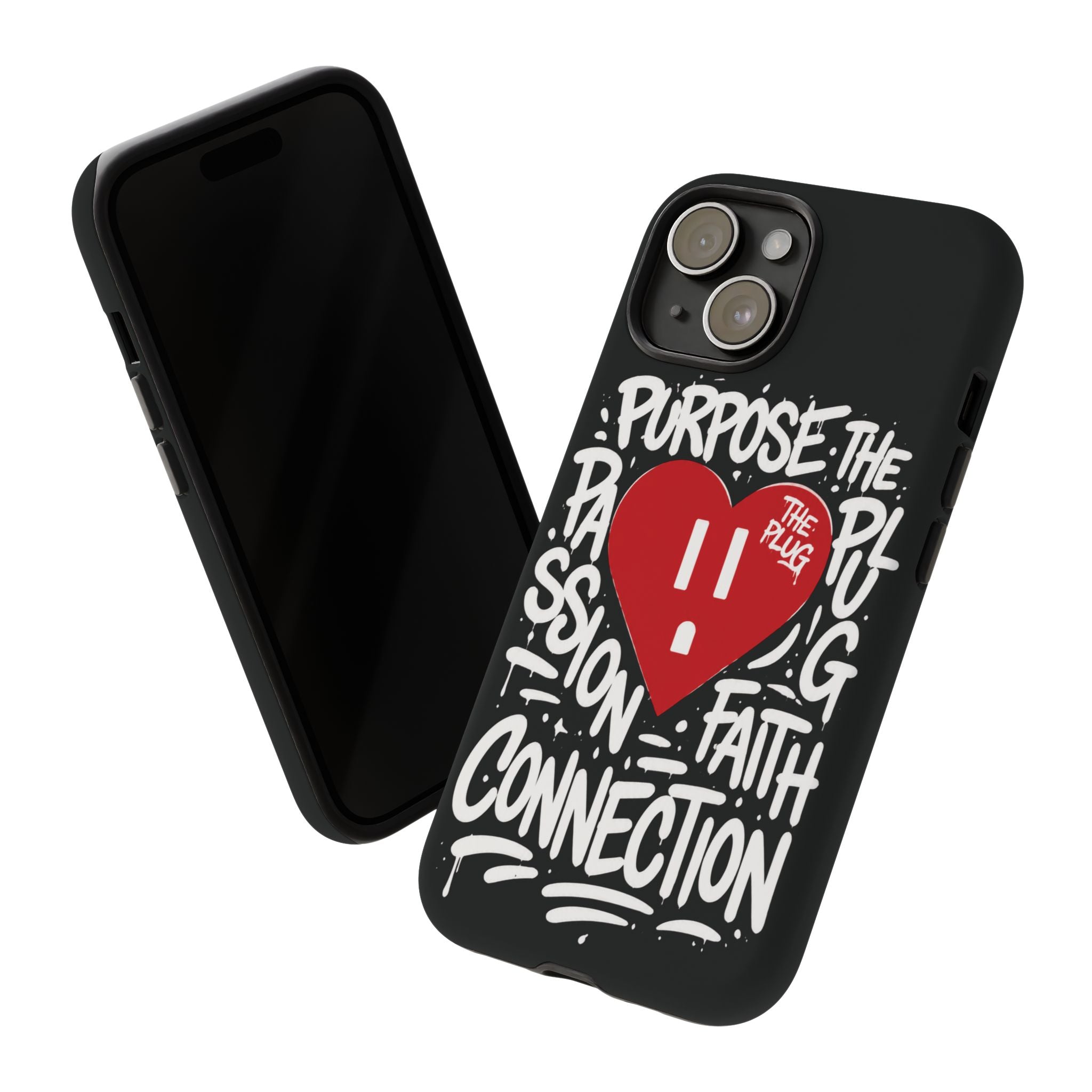 Tough Cases — 'The Plug' Heart Graphic Phone Case (Passion • Faith • Connection)