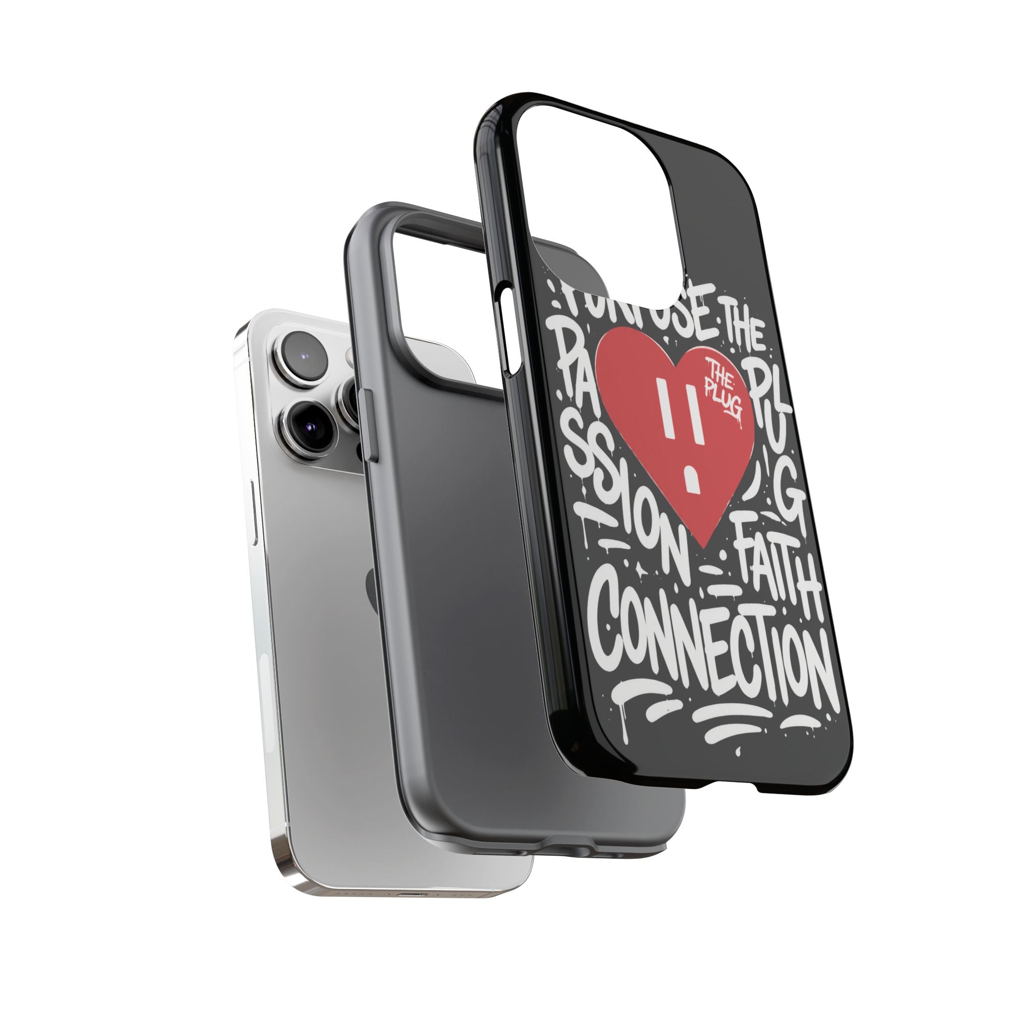 Tough Cases — 'The Plug' Heart Graphic Phone Case (Passion • Faith • Connection)