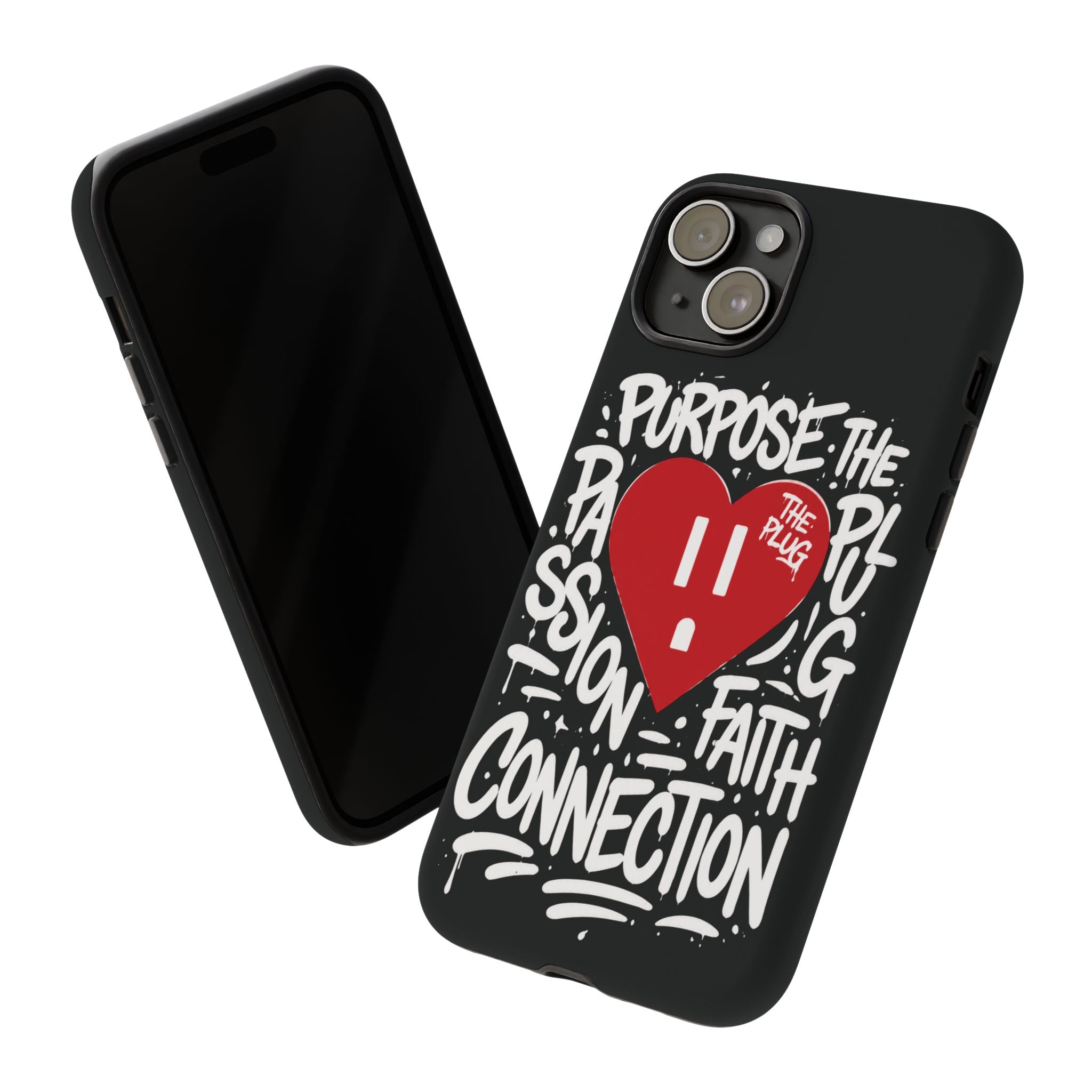 Tough Cases — 'The Plug' Heart Graphic Phone Case (Passion • Faith • Connection)