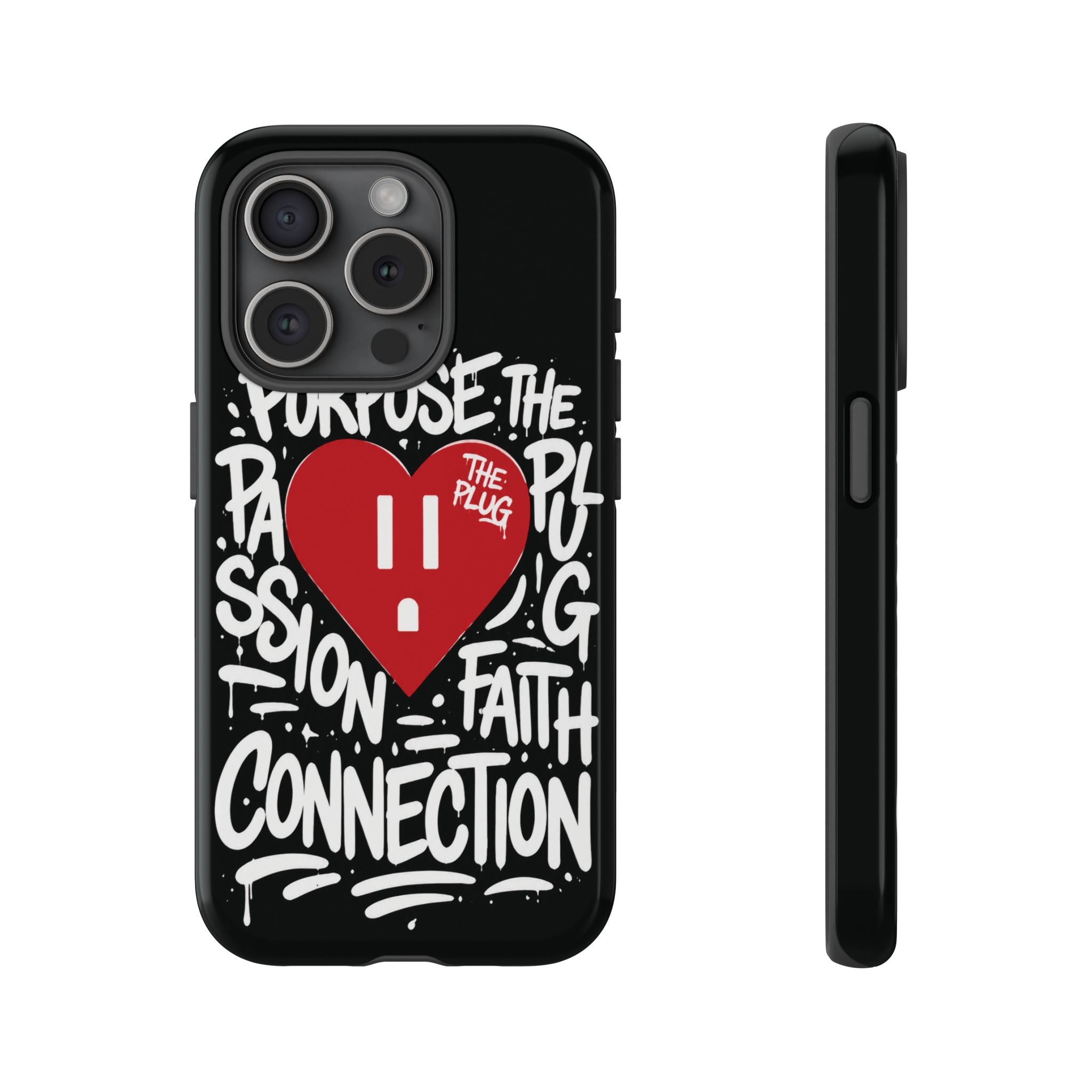 Tough Cases — 'The Plug' Heart Graphic Phone Case (Passion • Faith • Connection)