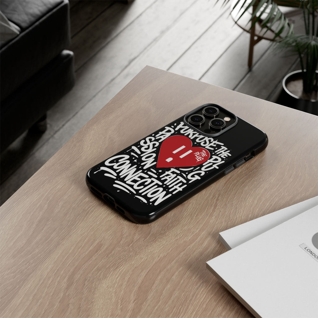 Tough Cases — 'The Plug' Heart Graphic Phone Case (Passion • Faith • Connection)