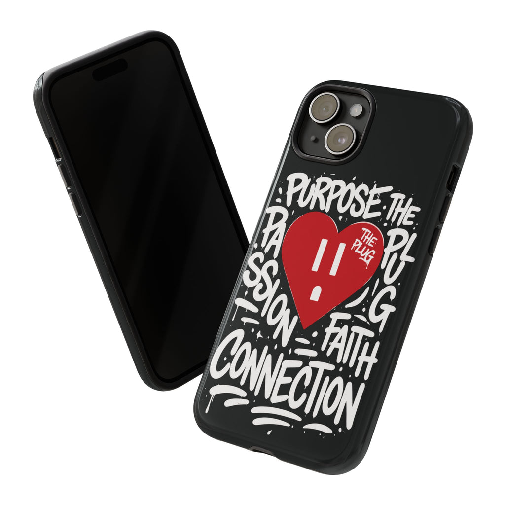 Tough Cases — 'The Plug' Heart Graphic Phone Case (Passion • Faith • Connection)