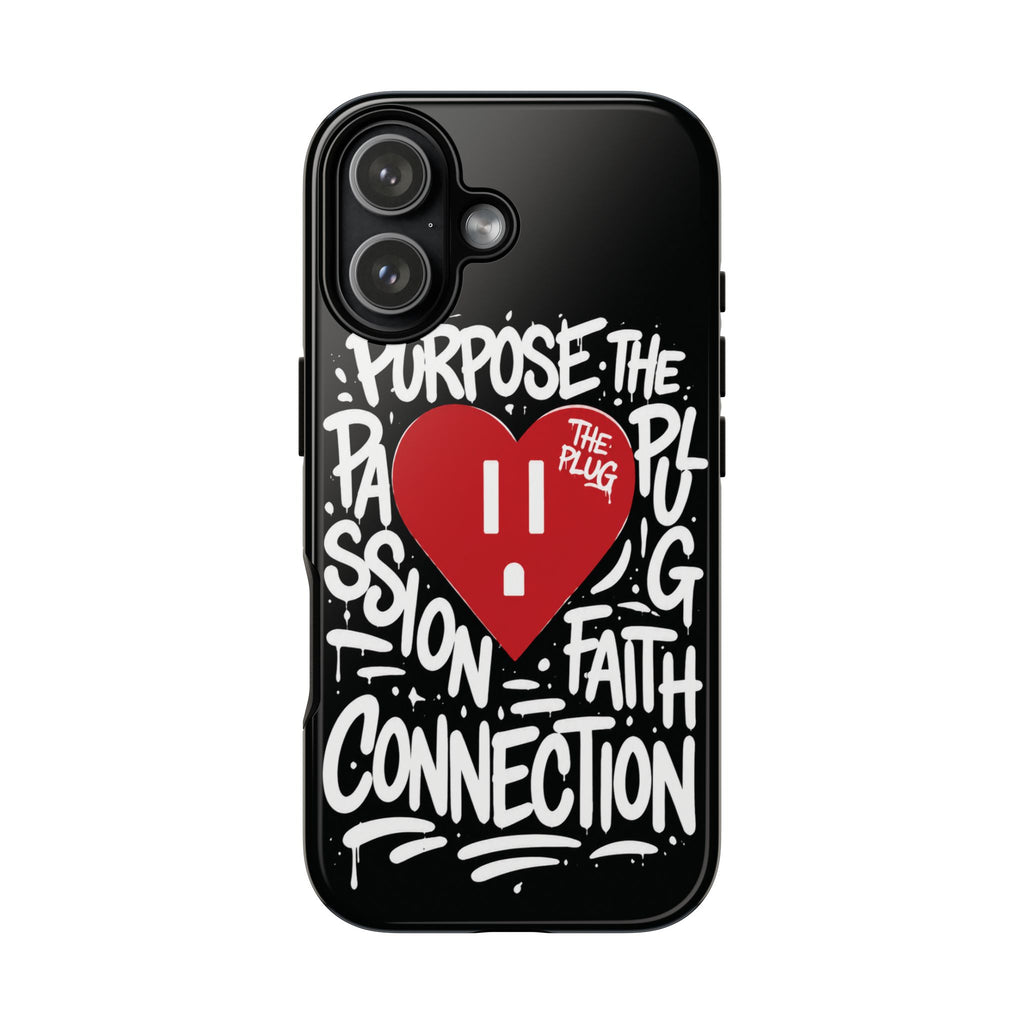 Tough Cases — 'The Plug' Heart Graphic Phone Case (Passion • Faith • Connection)