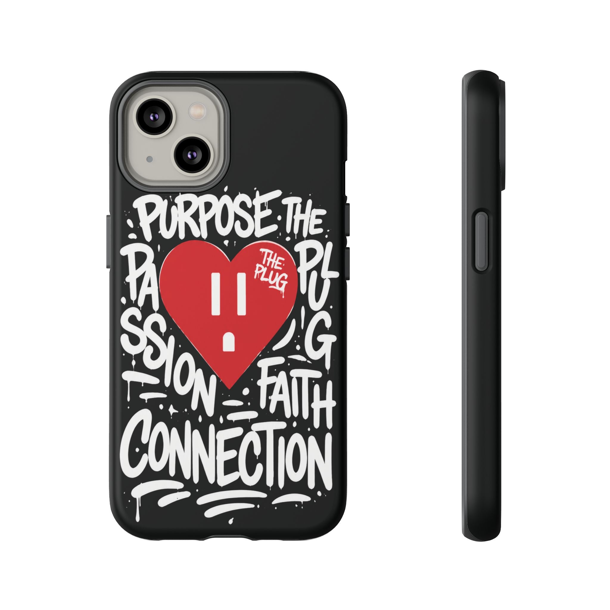 Tough Cases — 'The Plug' Heart Graphic Phone Case (Passion • Faith • Connection)