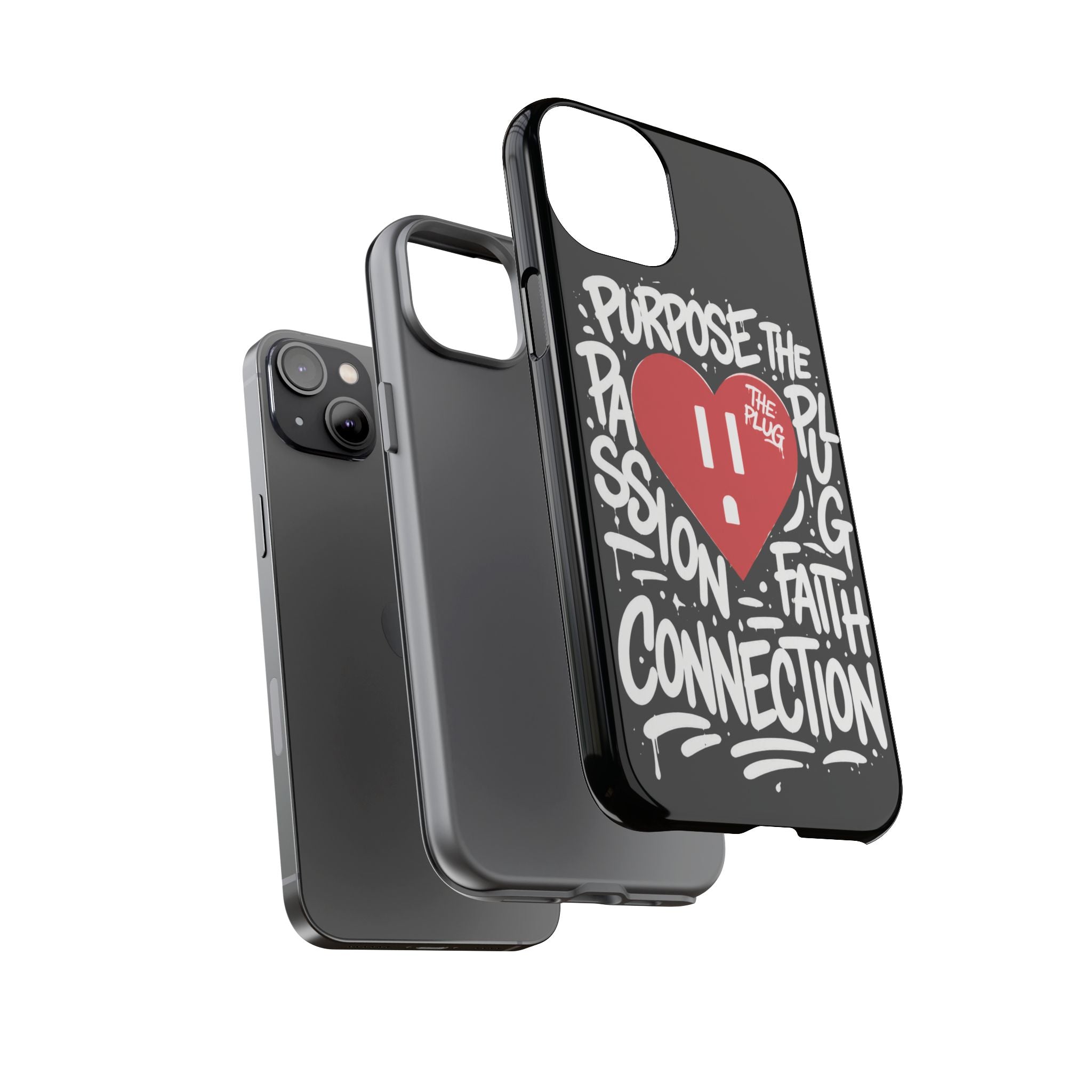 Tough Cases — 'The Plug' Heart Graphic Phone Case (Passion • Faith • Connection)