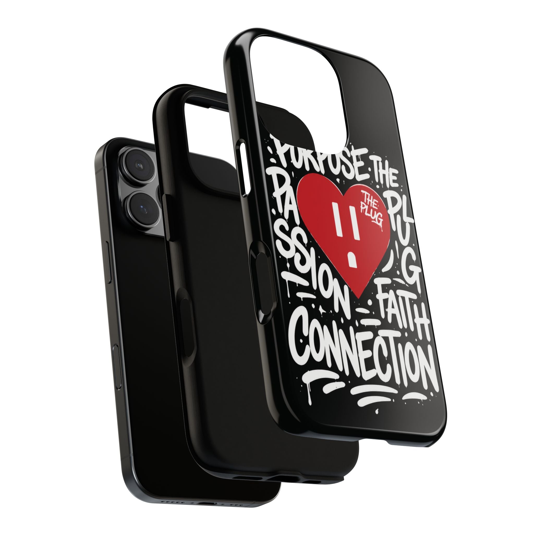 Tough Cases — 'The Plug' Heart Graphic Phone Case (Passion • Faith • Connection)