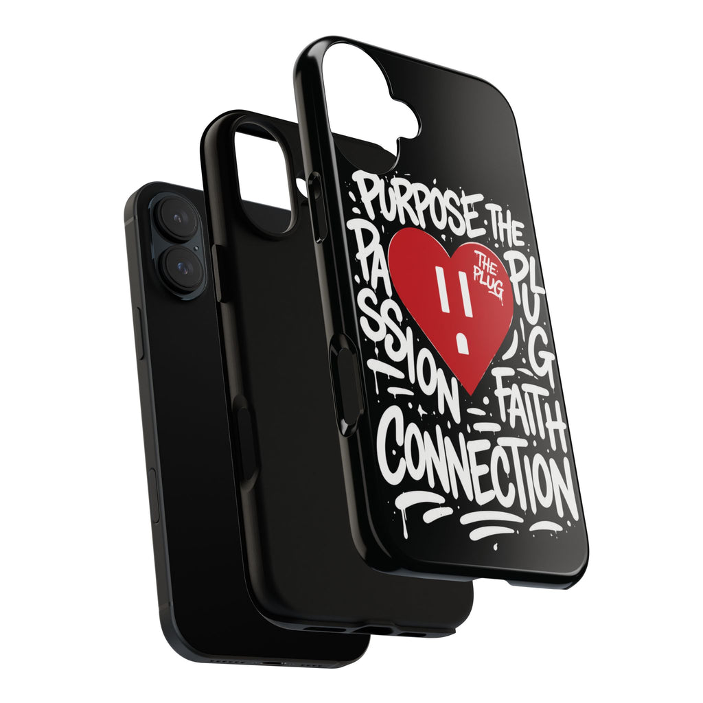 Tough Cases — 'The Plug' Heart Graphic Phone Case (Passion • Faith • Connection)