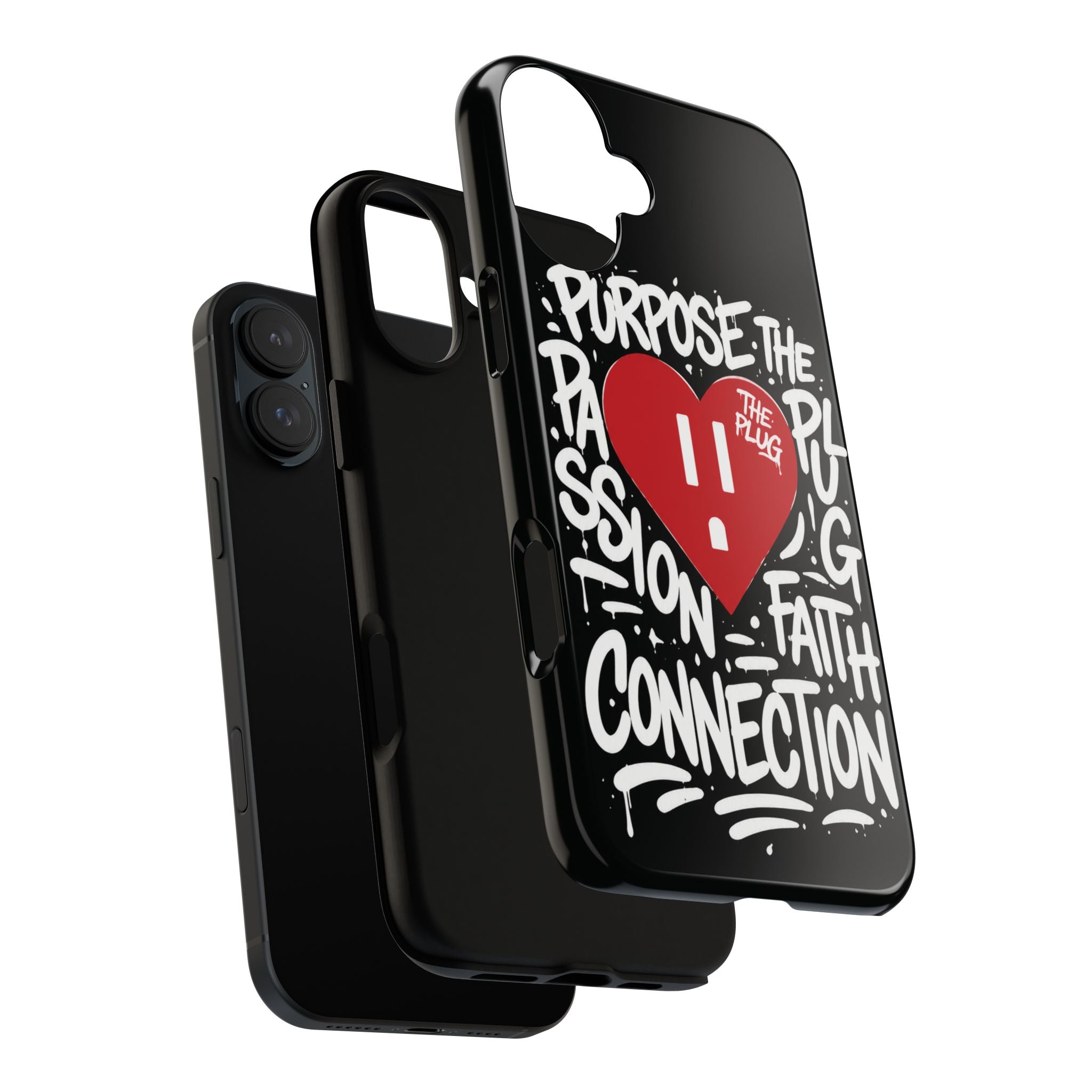 Tough Cases — 'The Plug' Heart Graphic Phone Case (Passion • Faith • Connection)