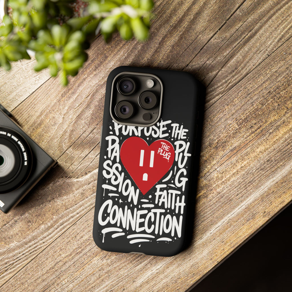 Tough Cases — 'The Plug' Heart Graphic Phone Case (Passion • Faith • Connection)