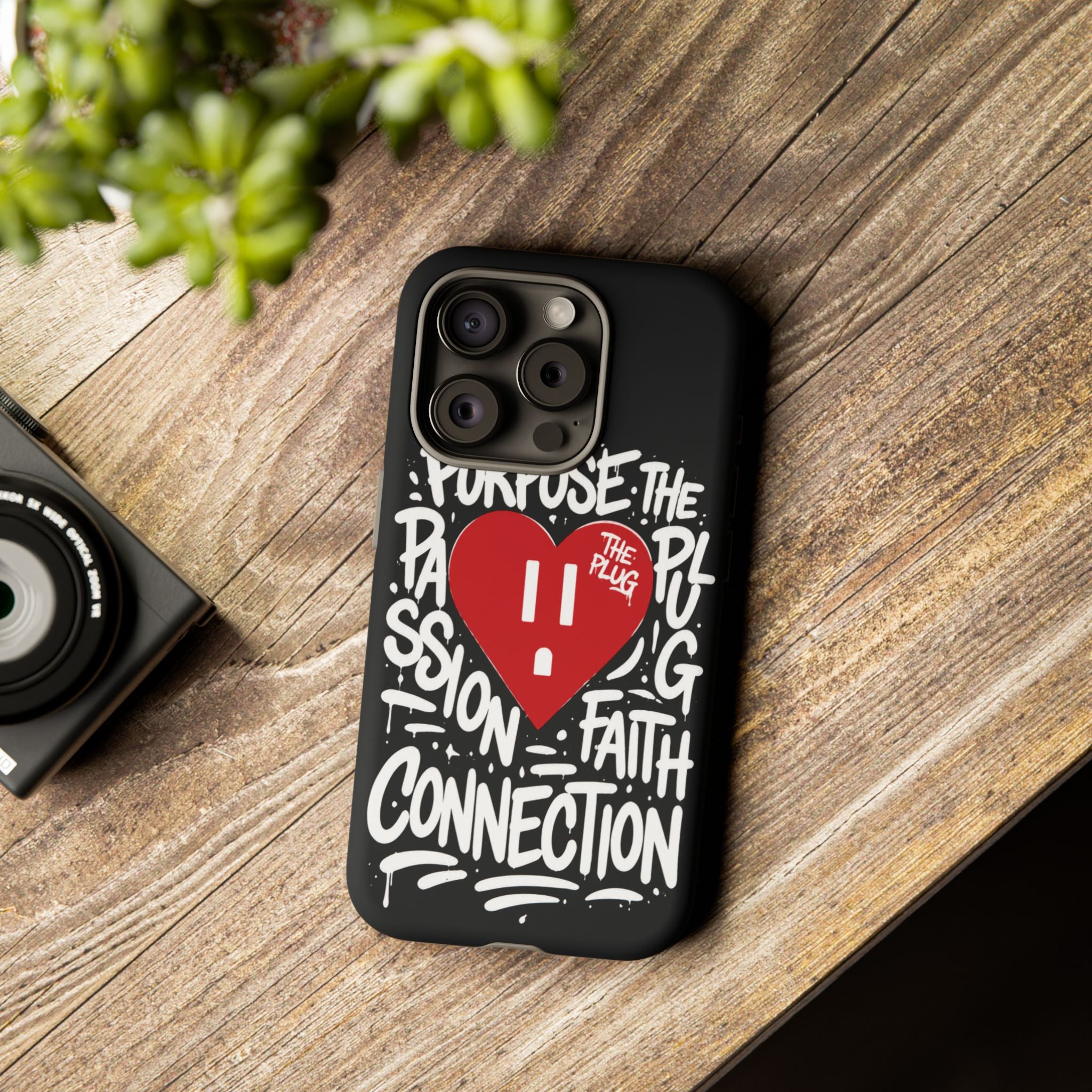 Tough Cases — 'The Plug' Heart Graphic Phone Case (Passion • Faith • Connection)
