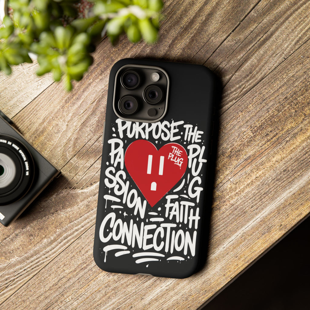 Tough Cases — 'The Plug' Heart Graphic Phone Case (Passion • Faith • Connection)