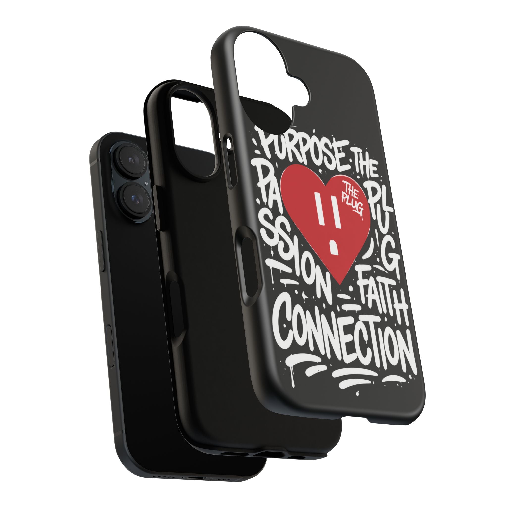 Tough Cases — 'The Plug' Heart Graphic Phone Case (Passion • Faith • Connection)