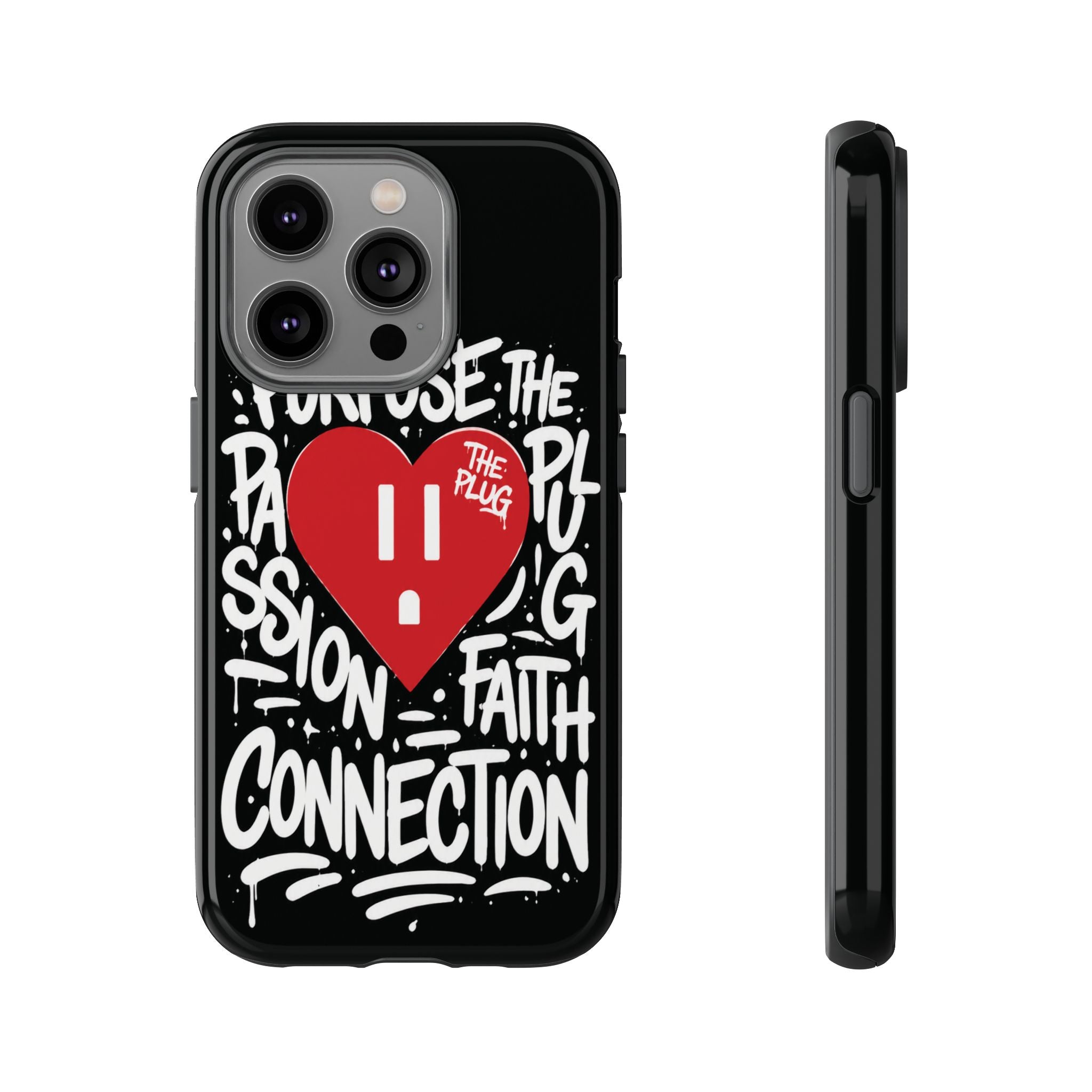 Tough Cases — 'The Plug' Heart Graphic Phone Case (Passion • Faith • Connection)