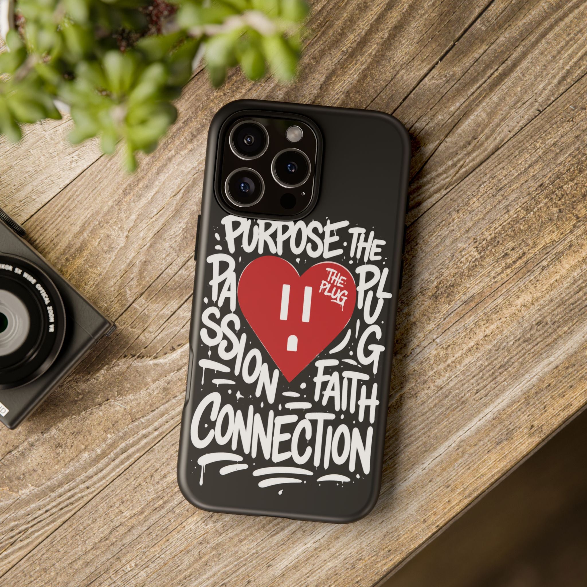 Tough Cases — 'The Plug' Heart Graphic Phone Case (Passion • Faith • Connection)