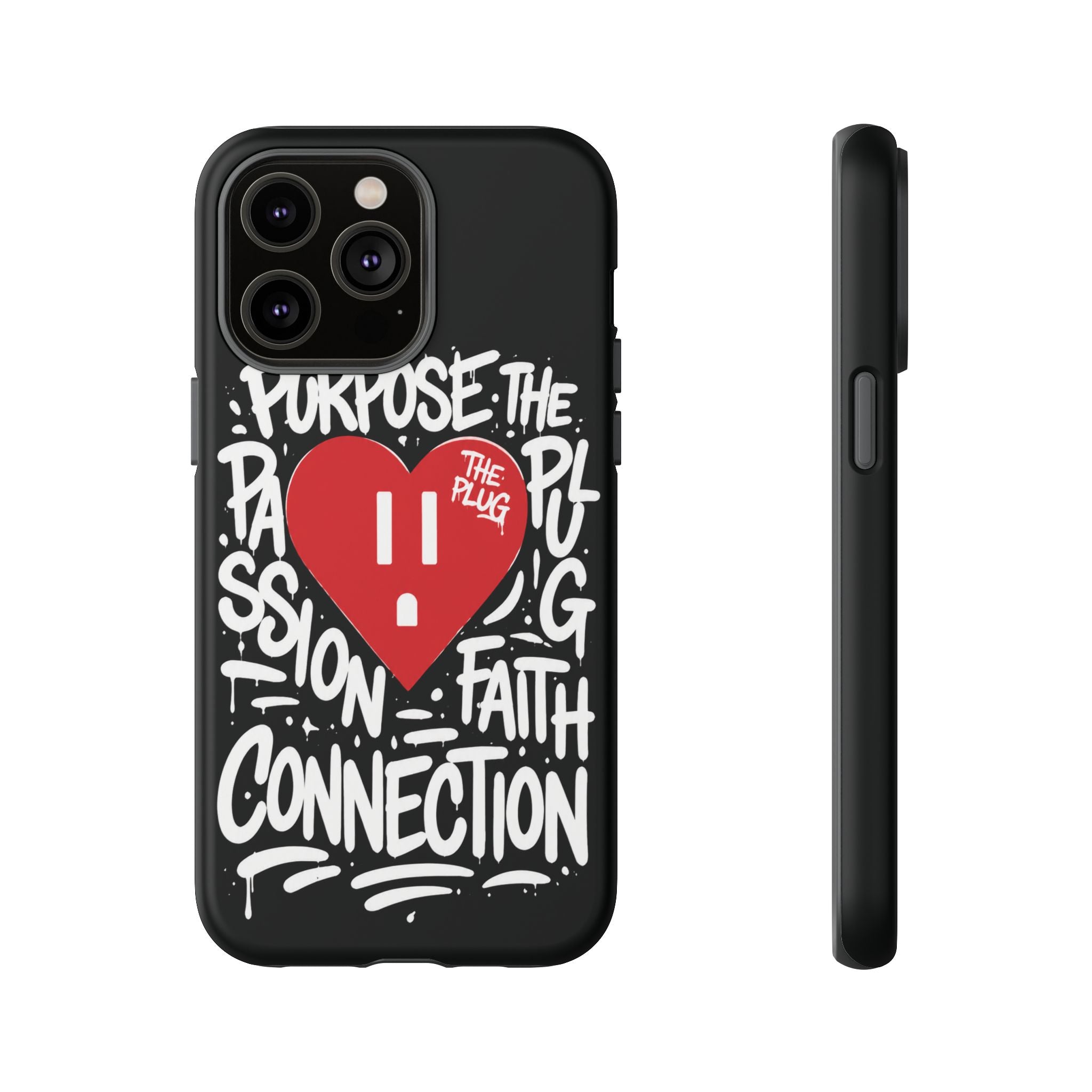 Tough Cases — 'The Plug' Heart Graphic Phone Case (Passion • Faith • Connection)