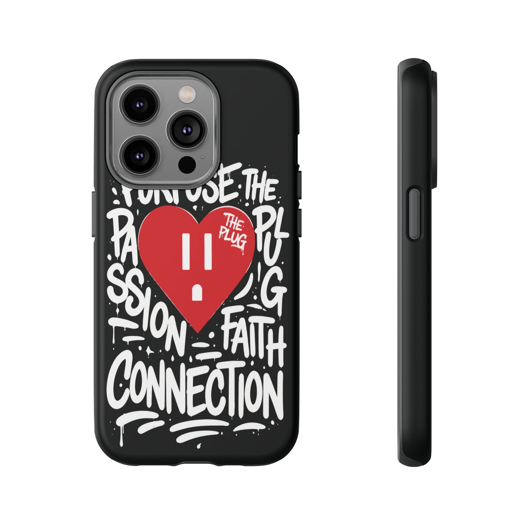Tough Cases — 'The Plug' Heart Graphic Phone Case (Passion • Faith • Connection)