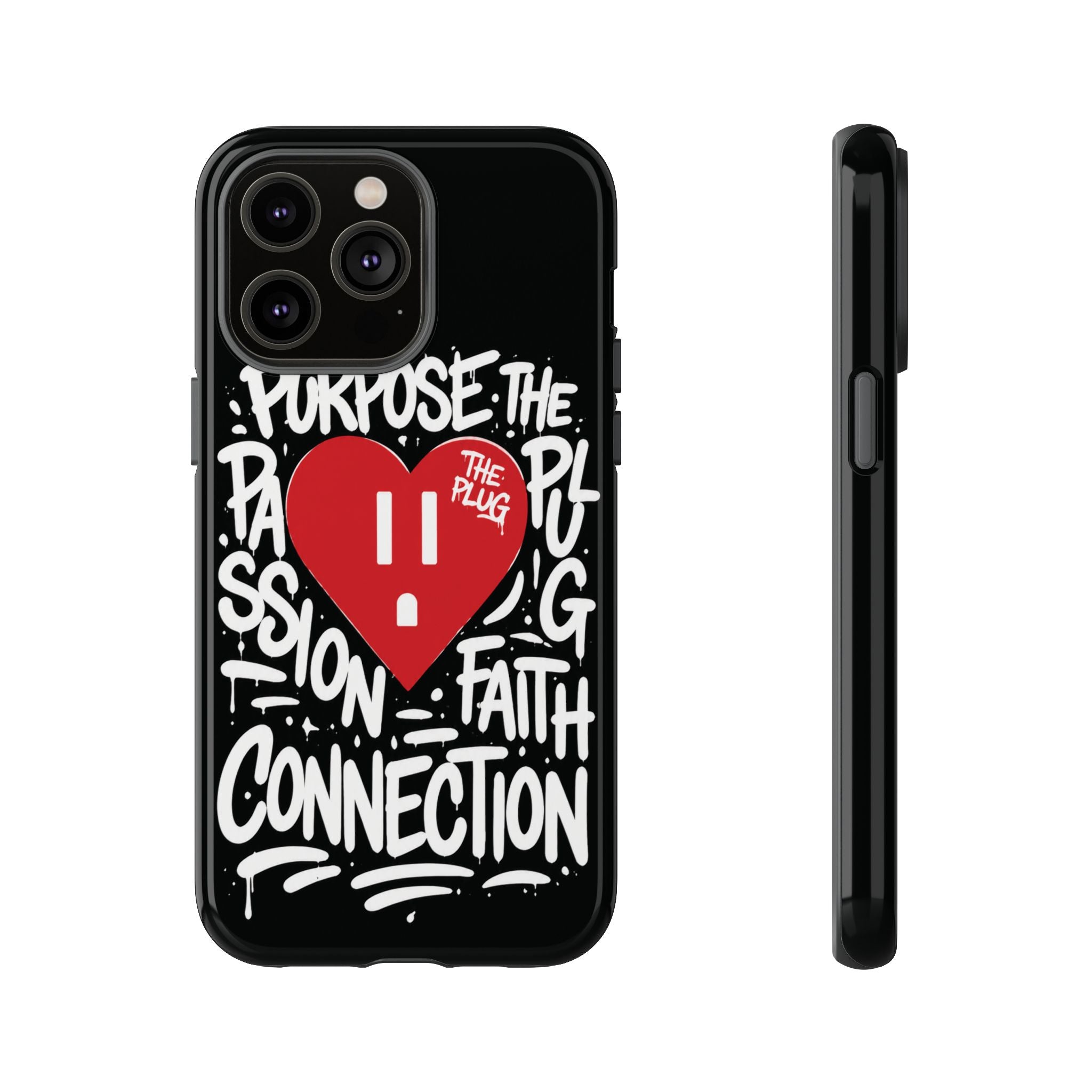 Tough Cases — 'The Plug' Heart Graphic Phone Case (Passion • Faith • Connection)