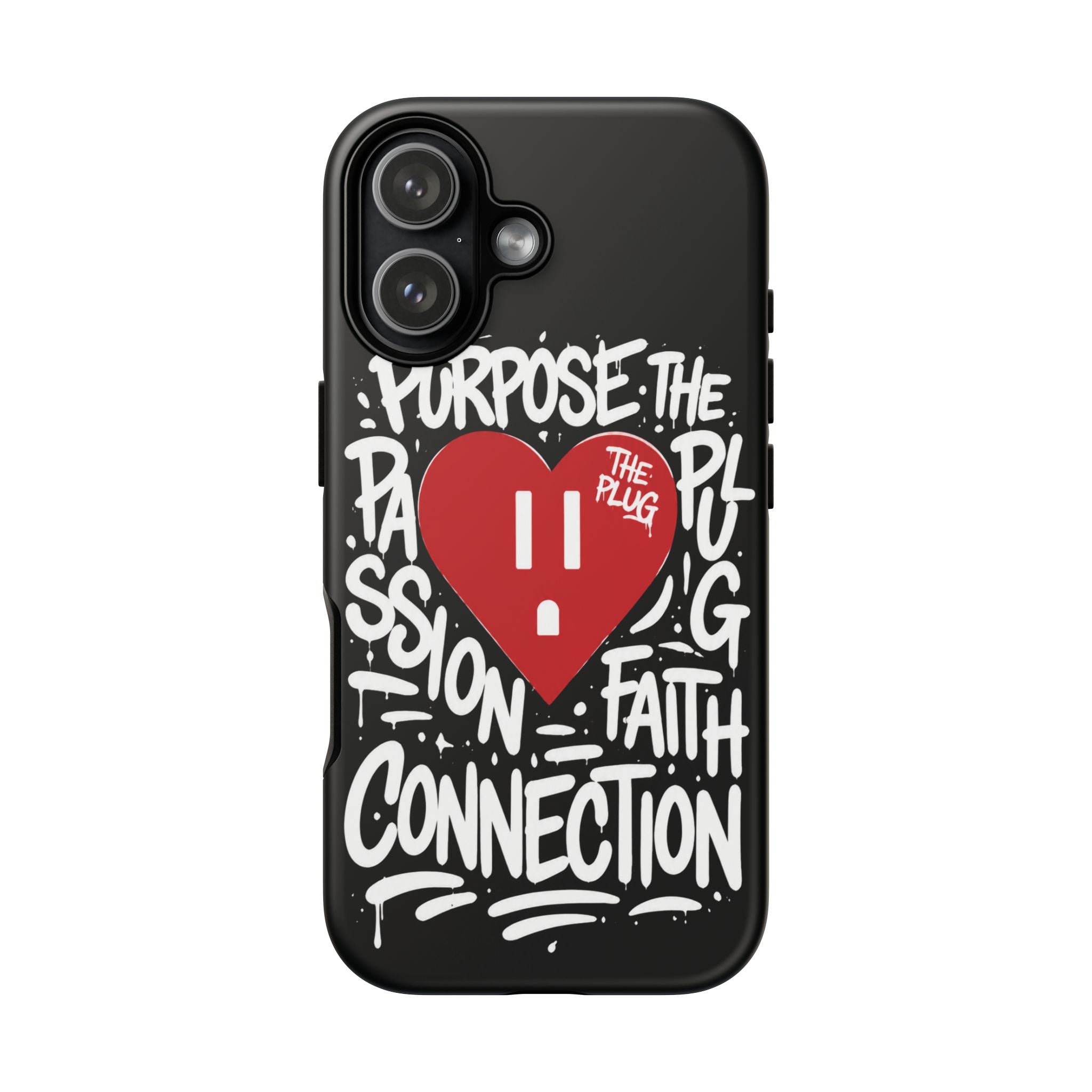 Tough Cases — 'The Plug' Heart Graphic Phone Case (Passion • Faith • Connection)