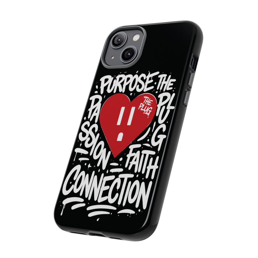 Tough Cases — 'The Plug' Heart Graphic Phone Case (Passion • Faith • Connection)
