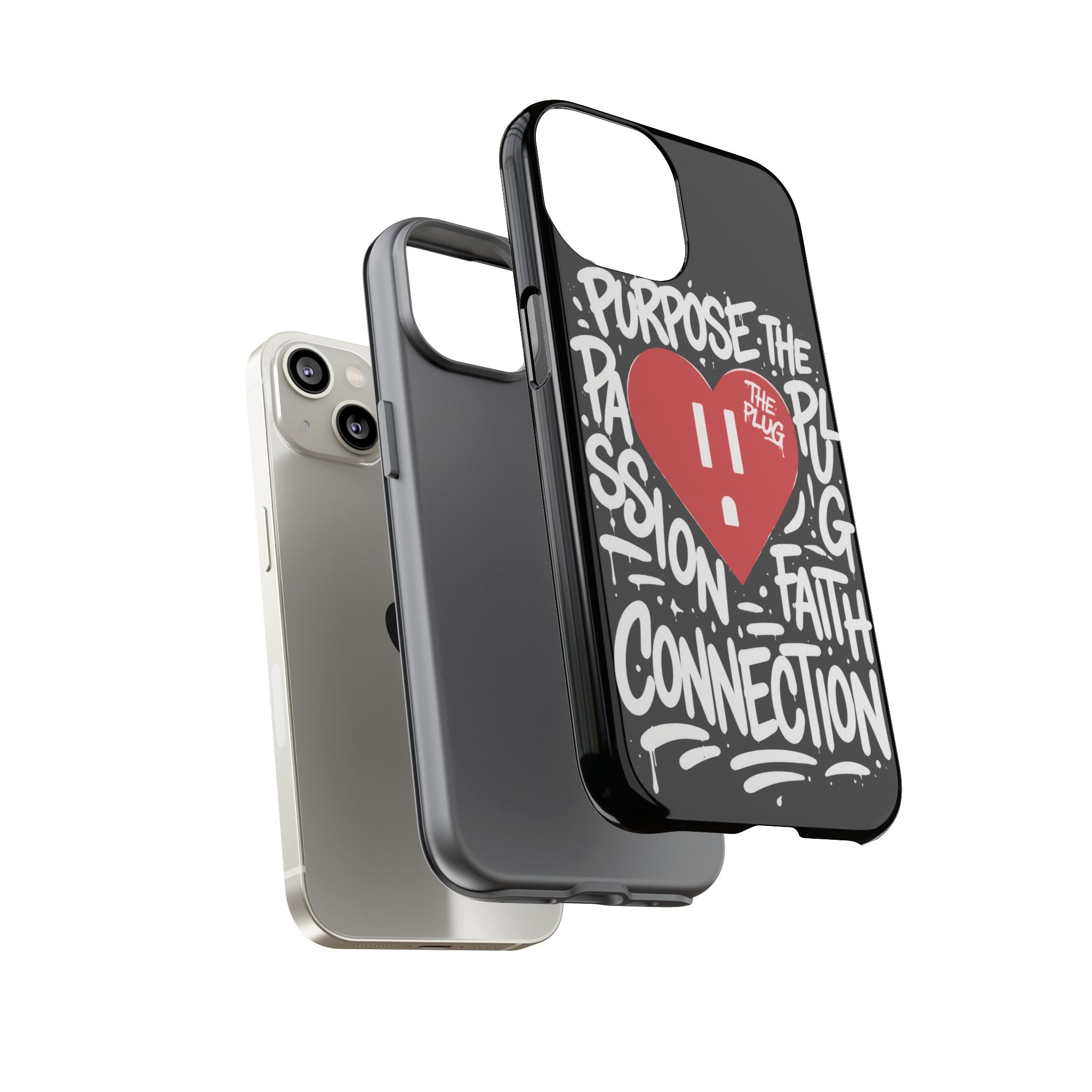 Tough Cases — 'The Plug' Heart Graphic Phone Case (Passion • Faith • Connection)