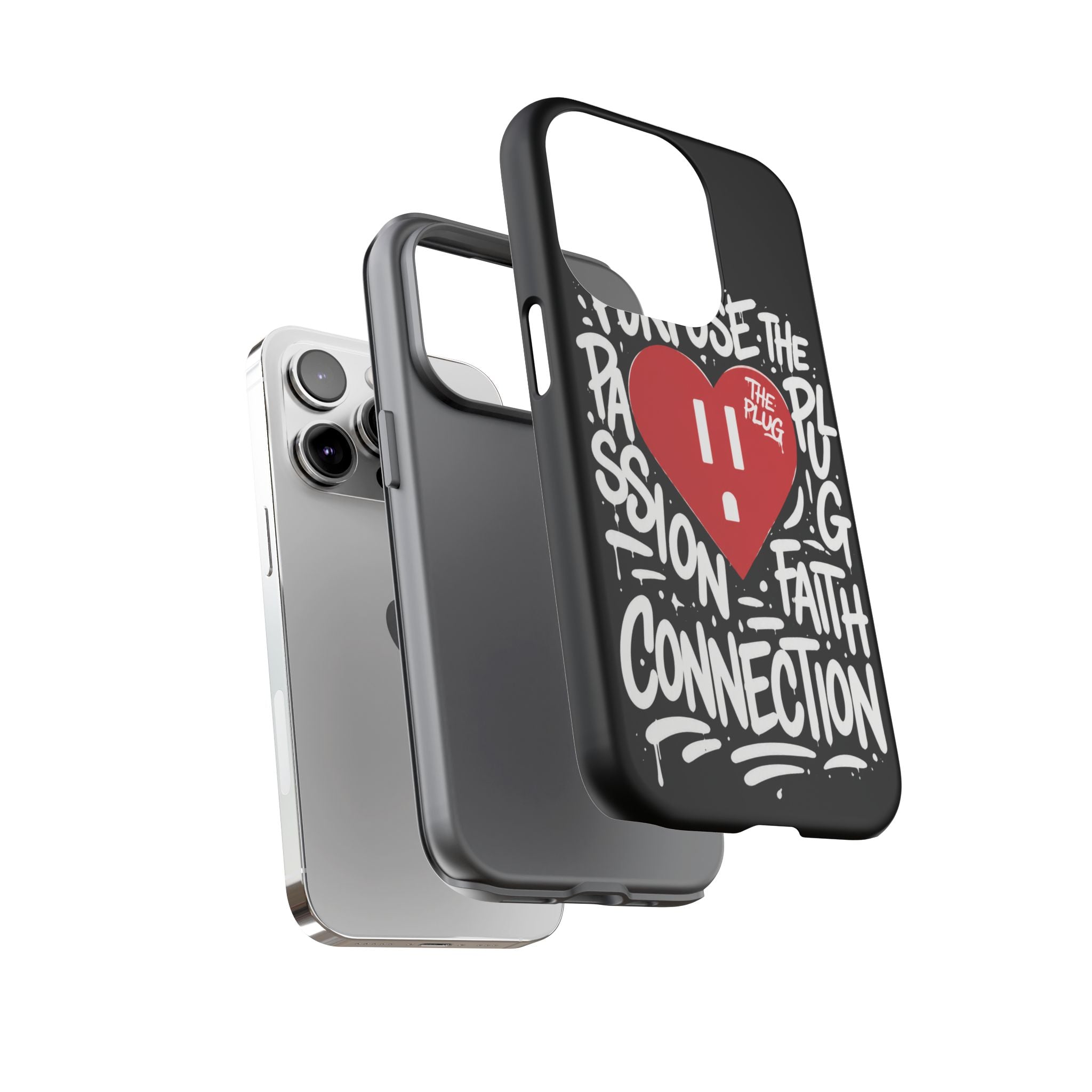 Tough Cases — 'The Plug' Heart Graphic Phone Case (Passion • Faith • Connection)