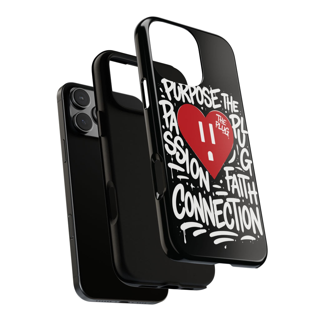 Tough Cases — 'The Plug' Heart Graphic Phone Case (Passion • Faith • Connection)