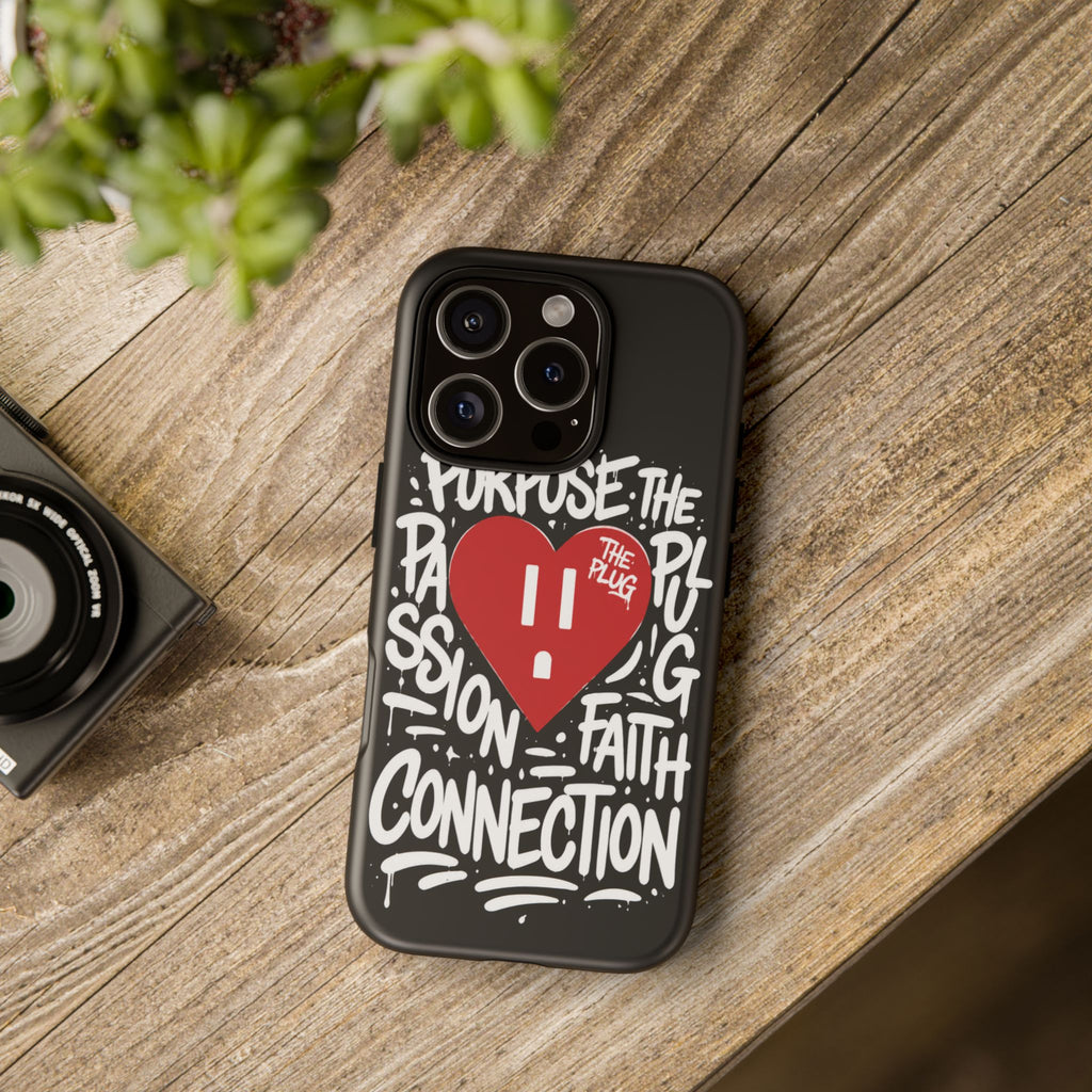 Tough Cases — 'The Plug' Heart Graphic Phone Case (Passion • Faith • Connection)