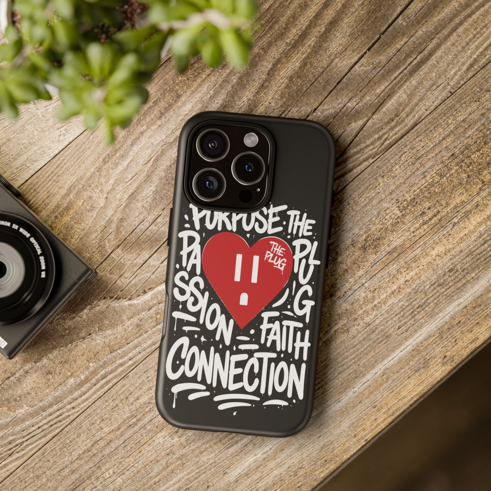 Tough Cases — 'The Plug' Heart Graphic Phone Case (Passion • Faith • Connection)