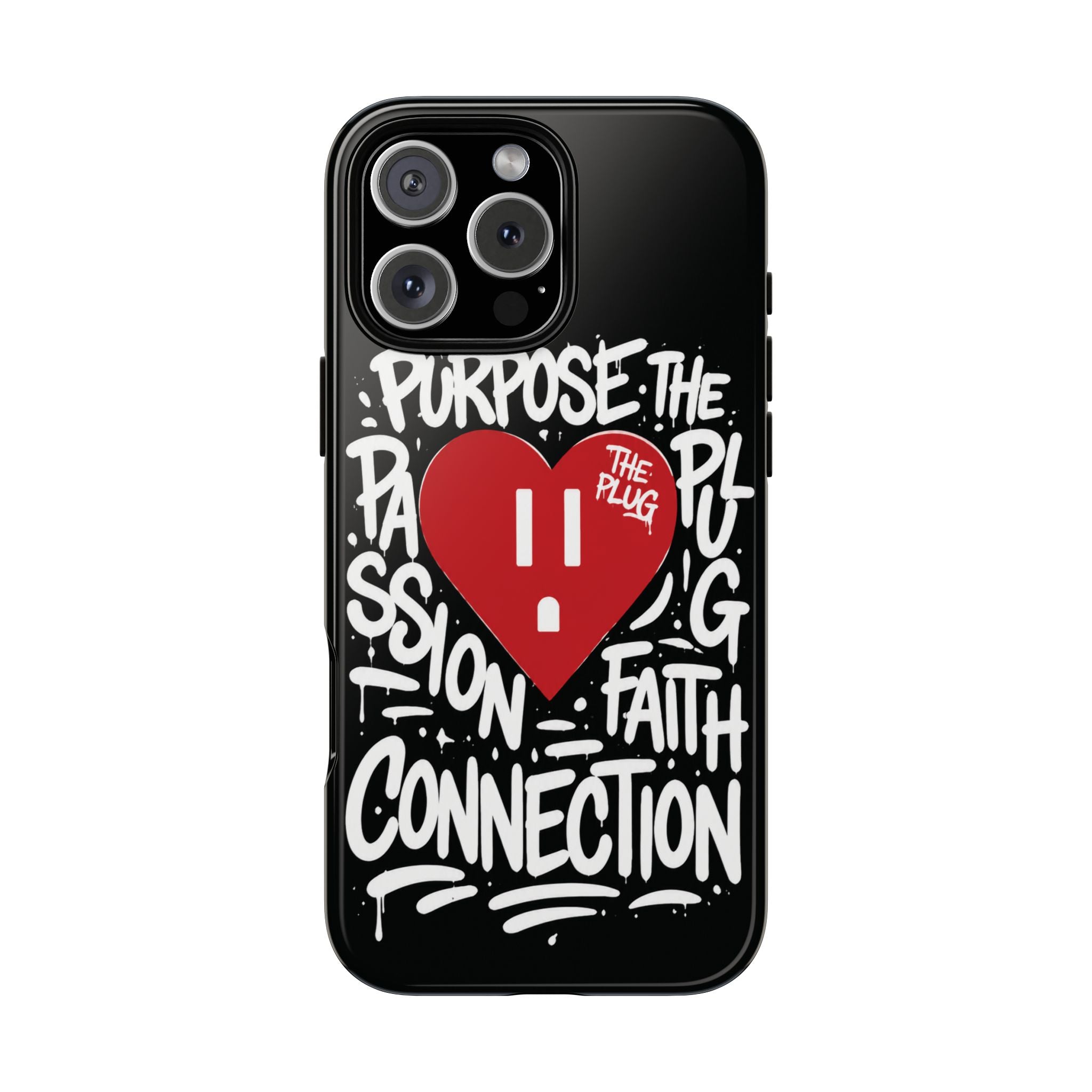 Tough Cases — 'The Plug' Heart Graphic Phone Case (Passion • Faith • Connection)