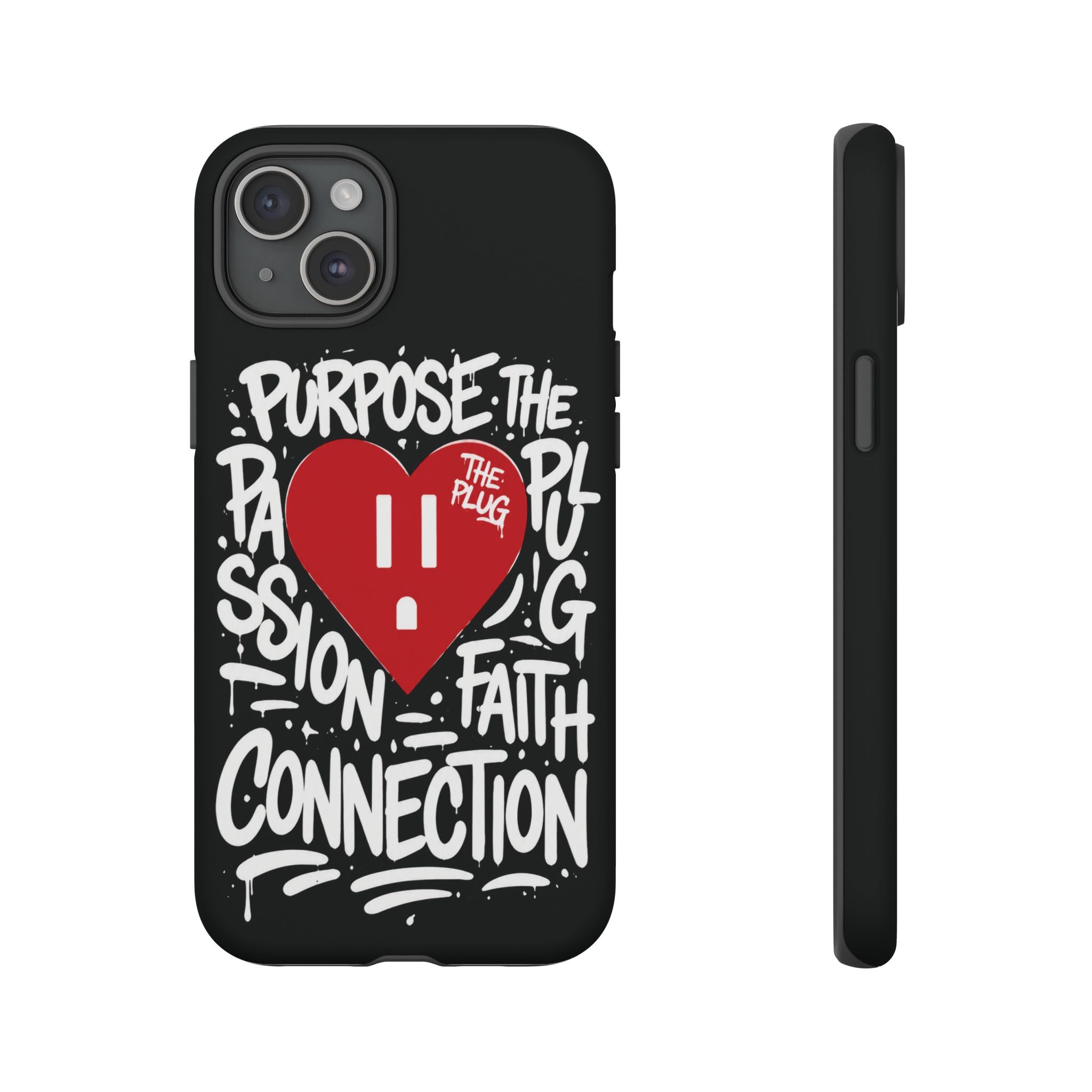 Tough Cases — 'The Plug' Heart Graphic Phone Case (Passion • Faith • Connection)