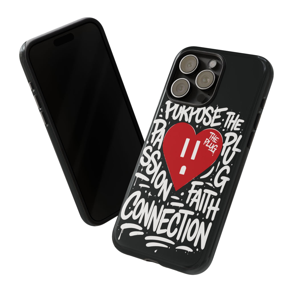 Tough Cases — 'The Plug' Heart Graphic Phone Case (Passion • Faith • Connection)