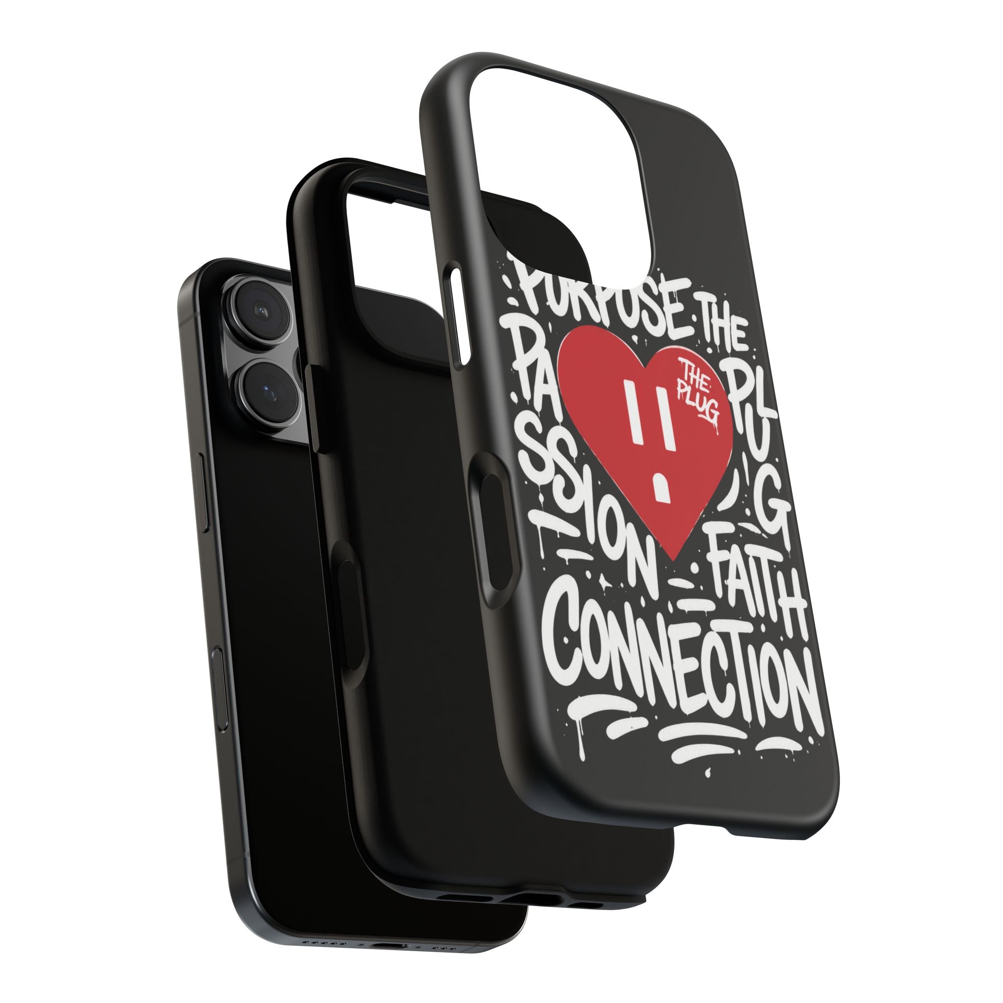 Tough Cases — 'The Plug' Heart Graphic Phone Case (Passion • Faith • Connection)